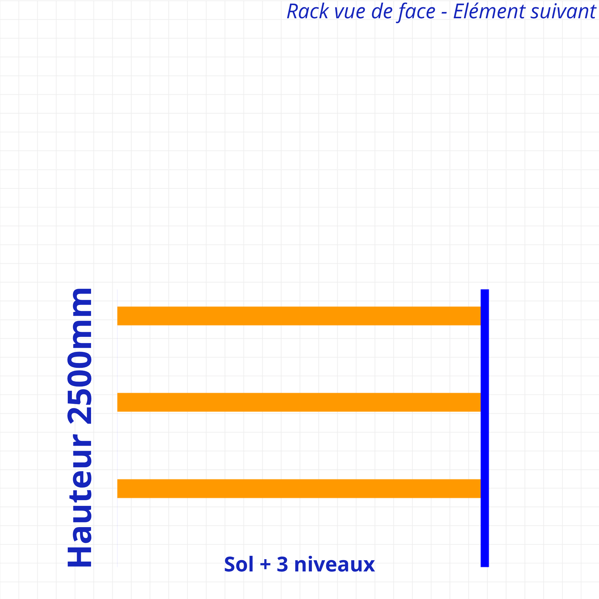 Rack à palettes d’occasion – Hauteur 2500mm