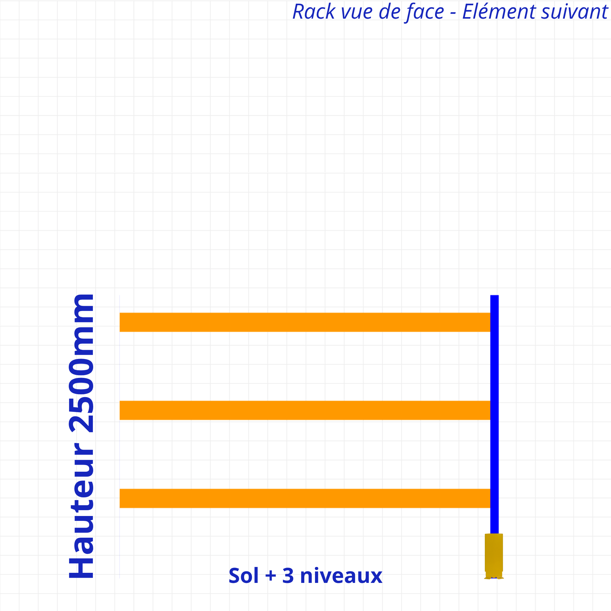 Rack à palettes d’occasion – Hauteur 2500mm