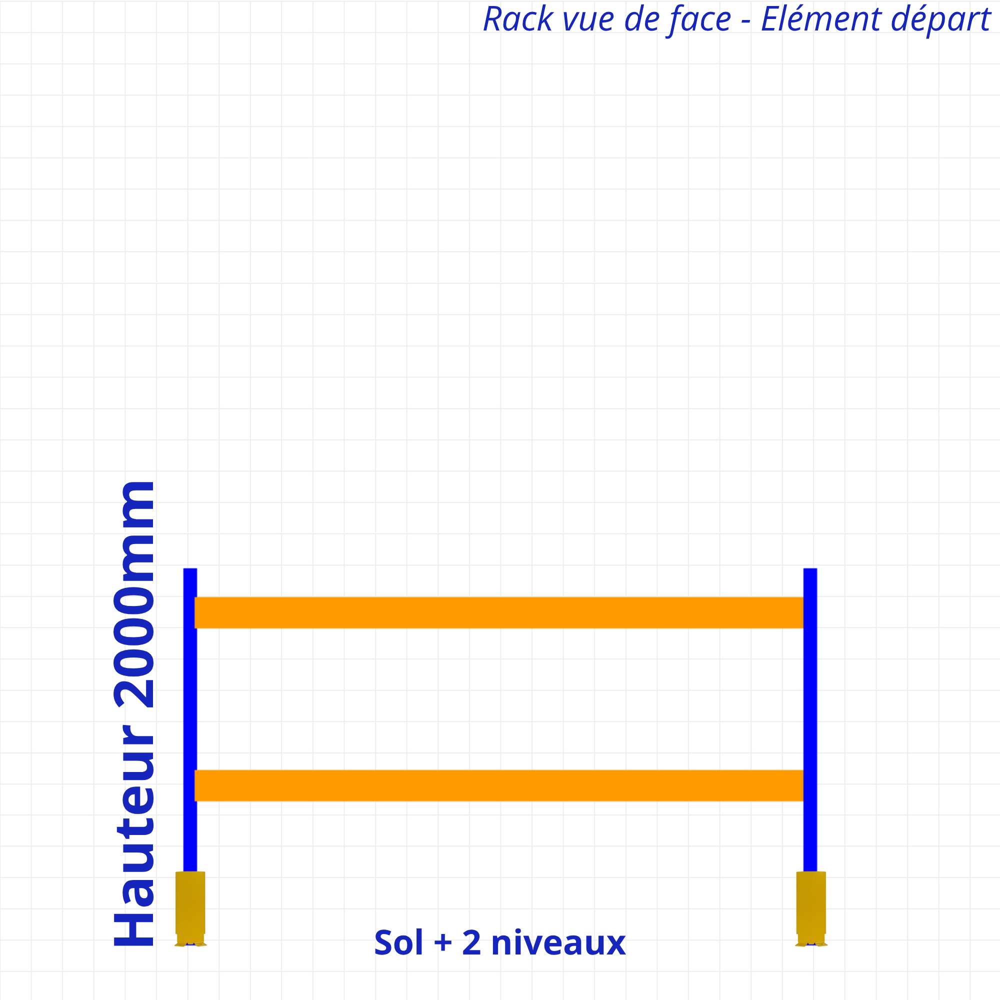 Rack à palettes d’occasion – Hauteur 2000mm
