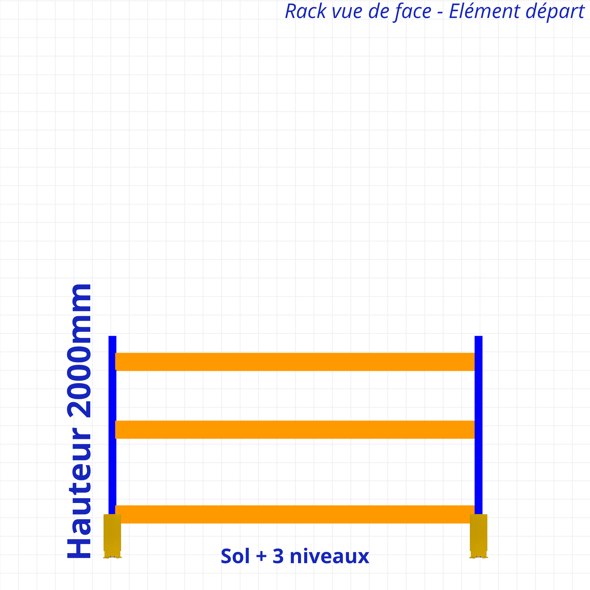 Rack à palettes d’occasion – Hauteur 2000mm