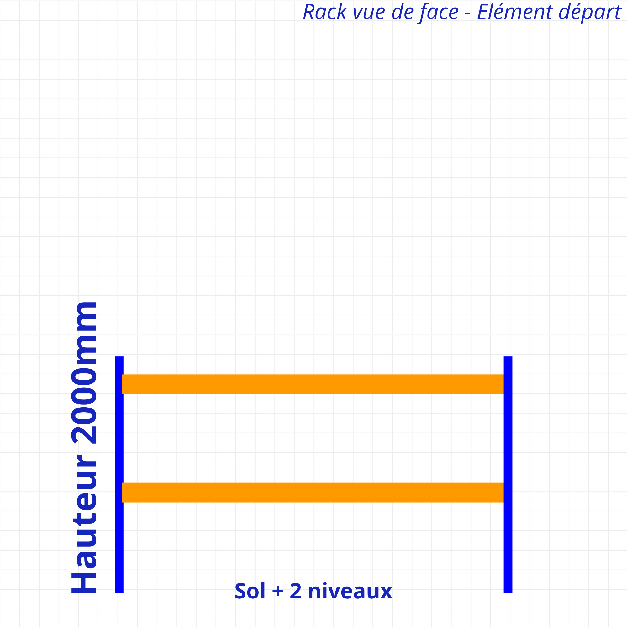 Rack à palettes d’occasion – Hauteur 2000mm