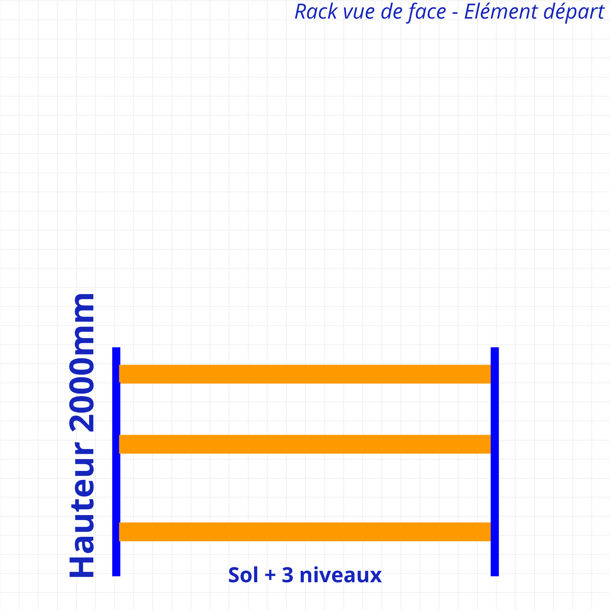 Rack à palettes d’occasion – Hauteur 2000mm