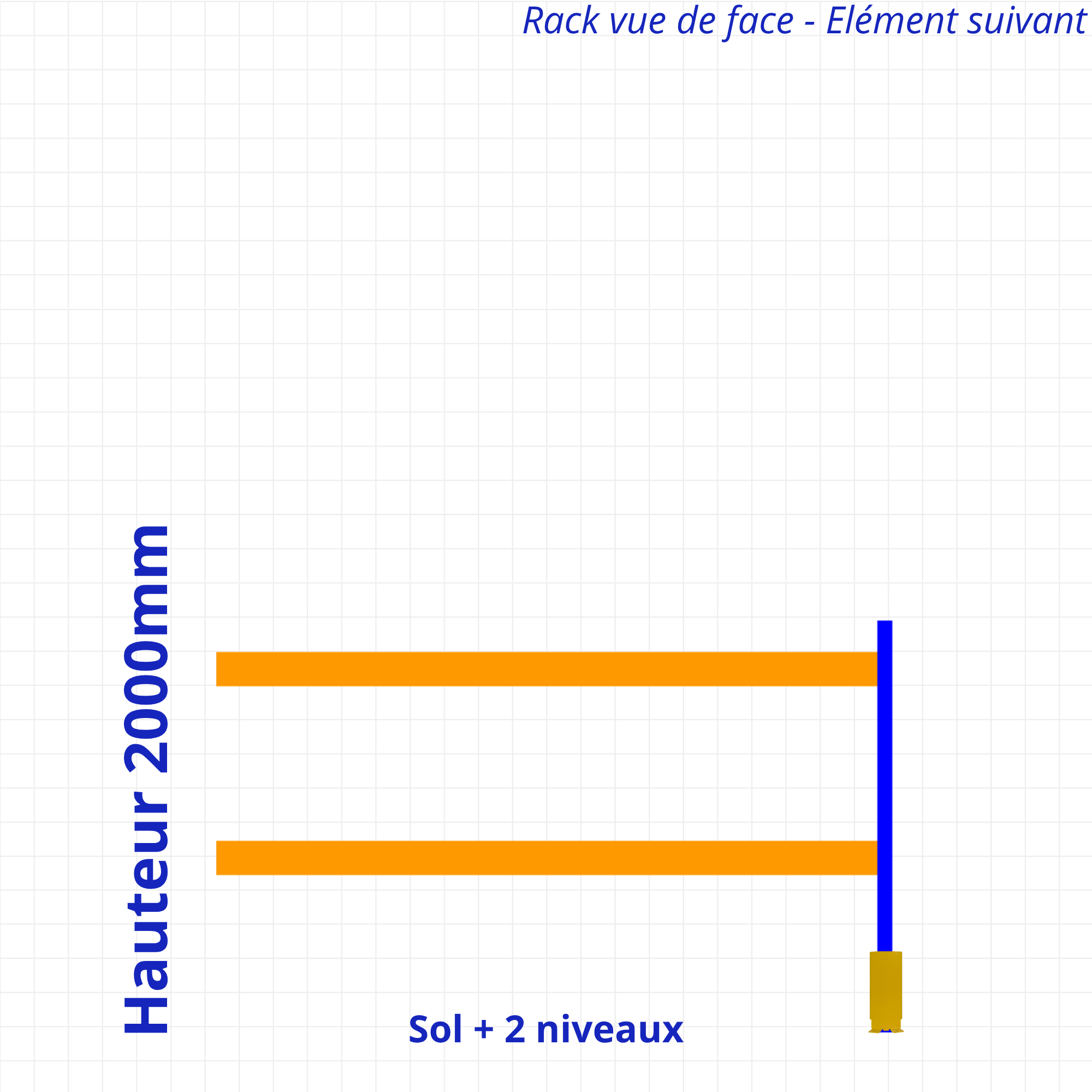 Rack à palettes d’occasion – Hauteur 2000mm