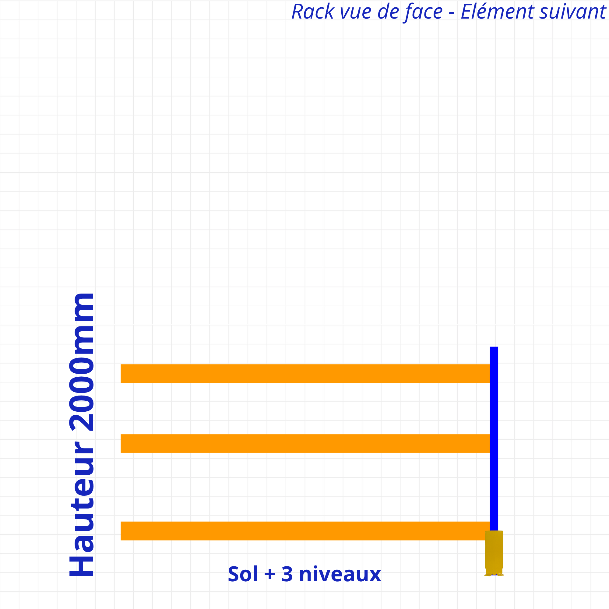 Rack à palettes d’occasion – Hauteur 2000mm