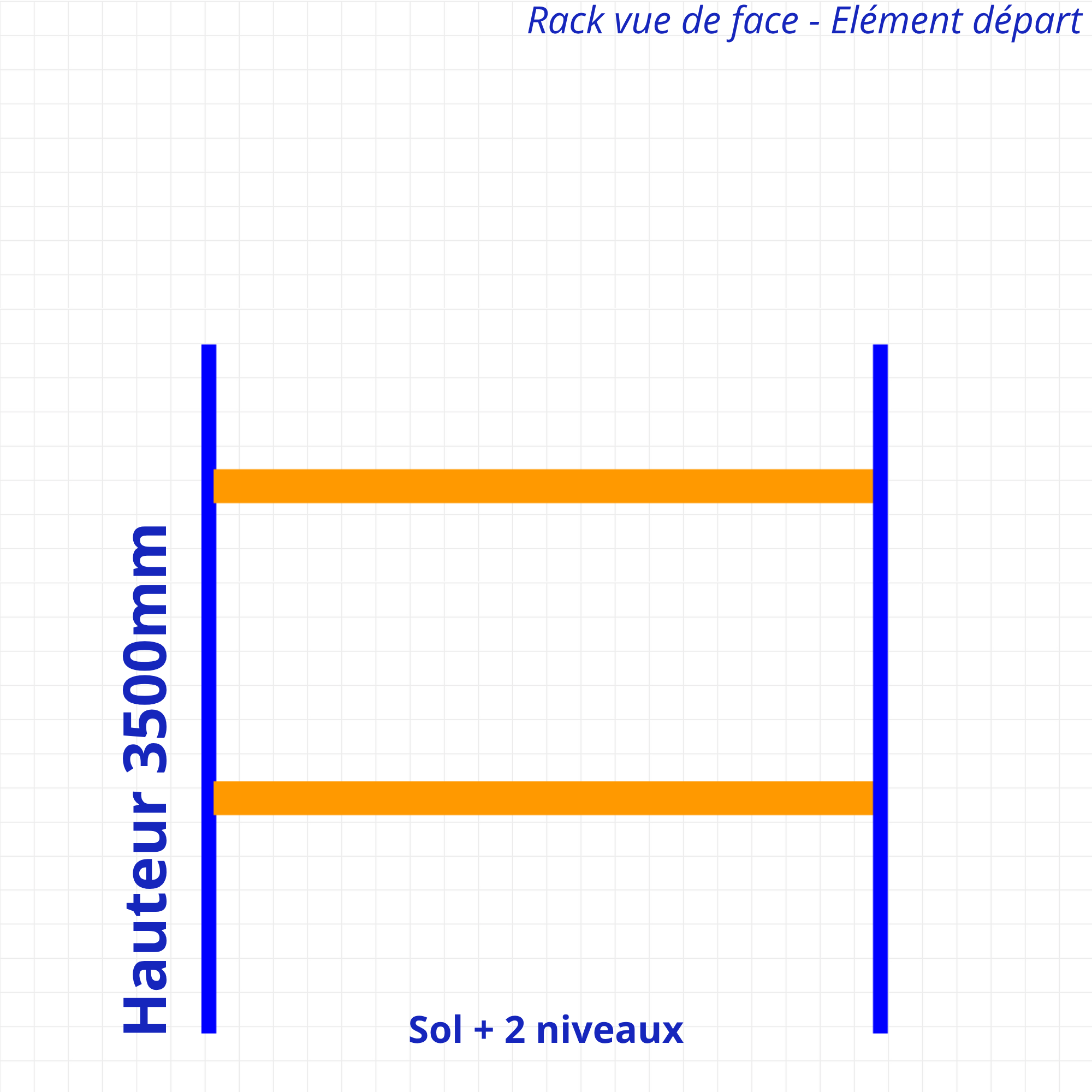Rack à palettes d’occasion – Hauteur 3500mm