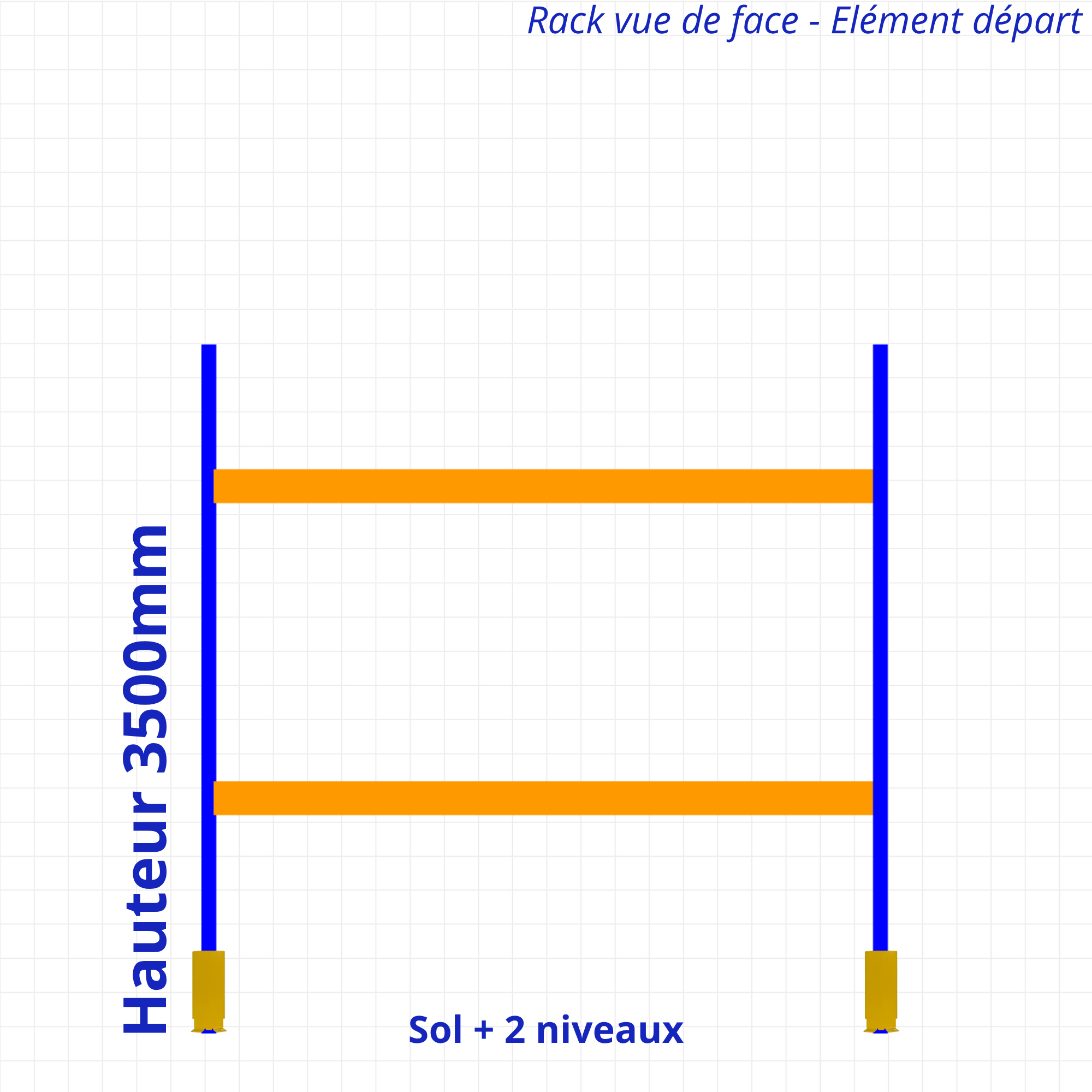 Rack à palettes d’occasion – Hauteur 3500mm