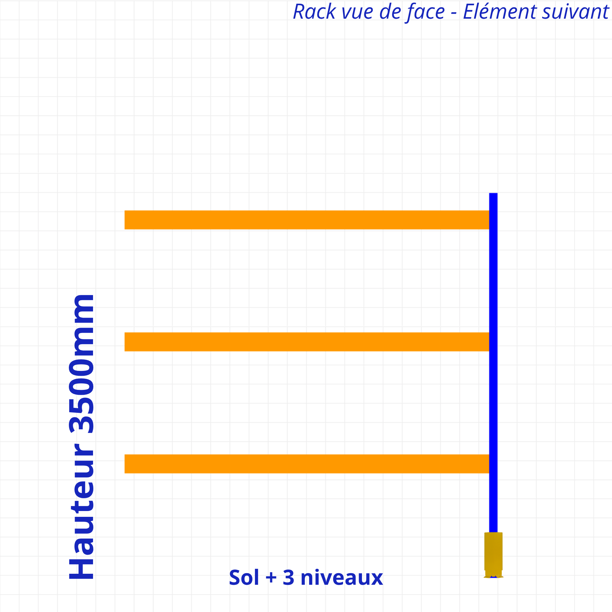 Rack à palettes d’occasion – Hauteur 3500mm