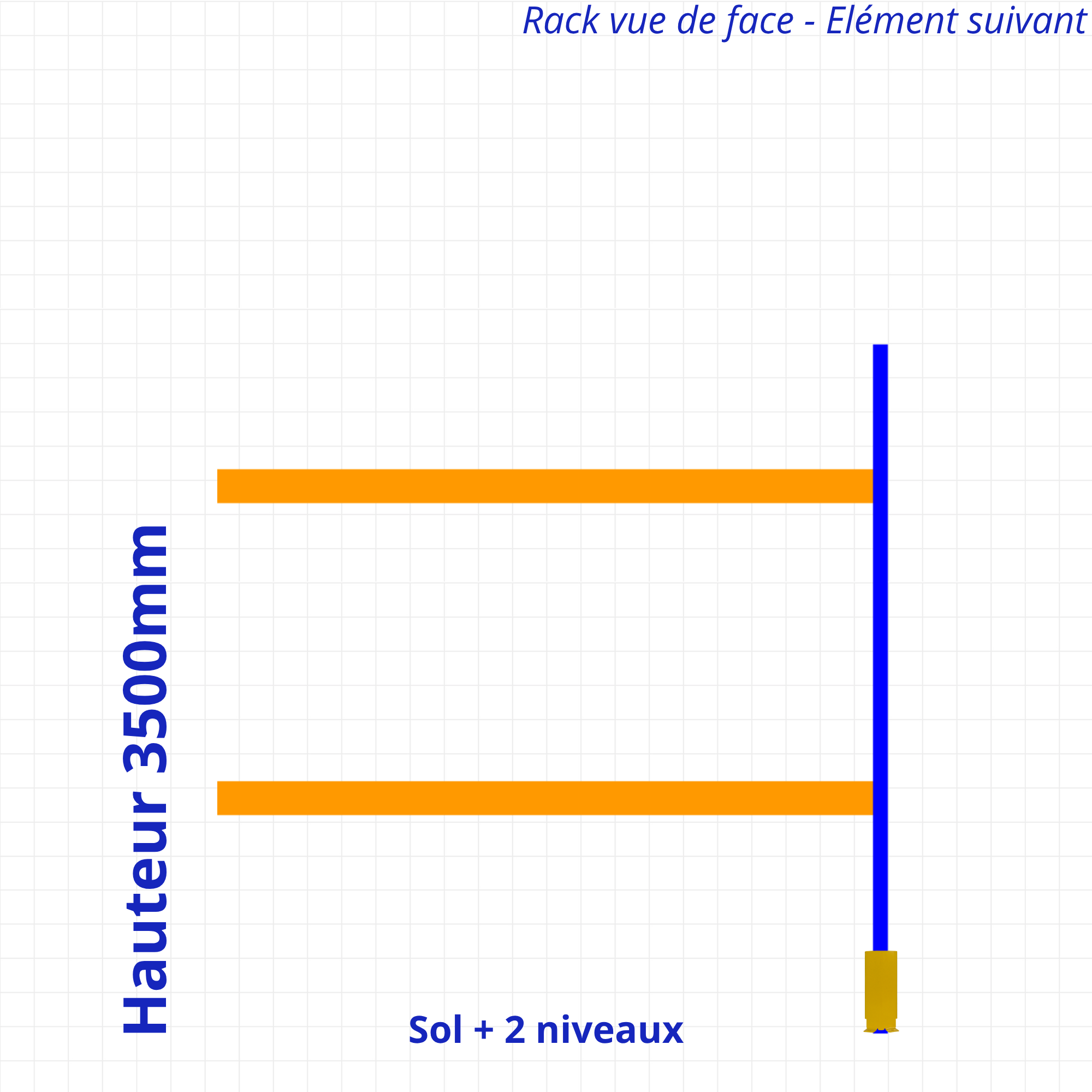 Rack à palettes d’occasion – Hauteur 3500mm