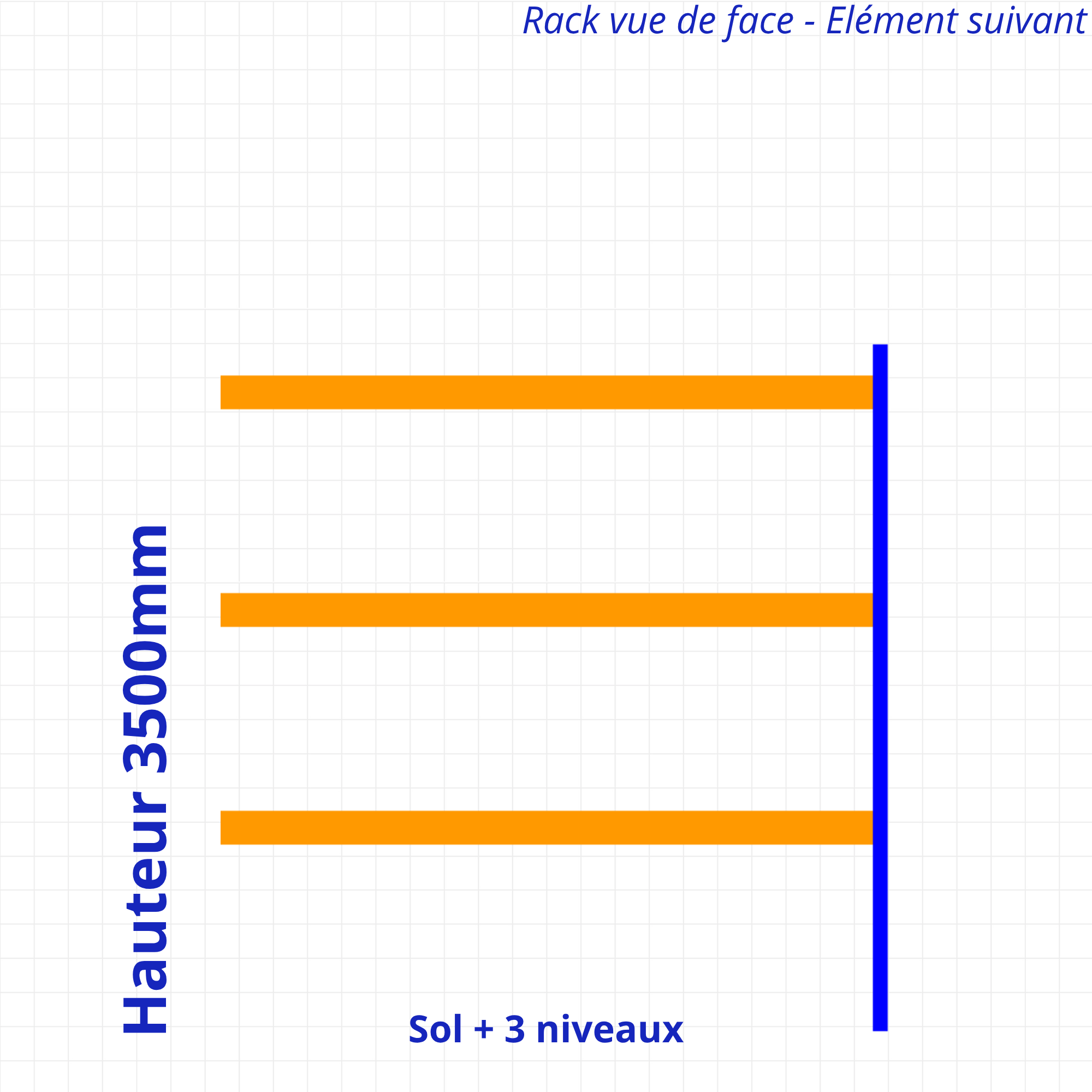 Rack à palettes d’occasion – Hauteur 3500mm