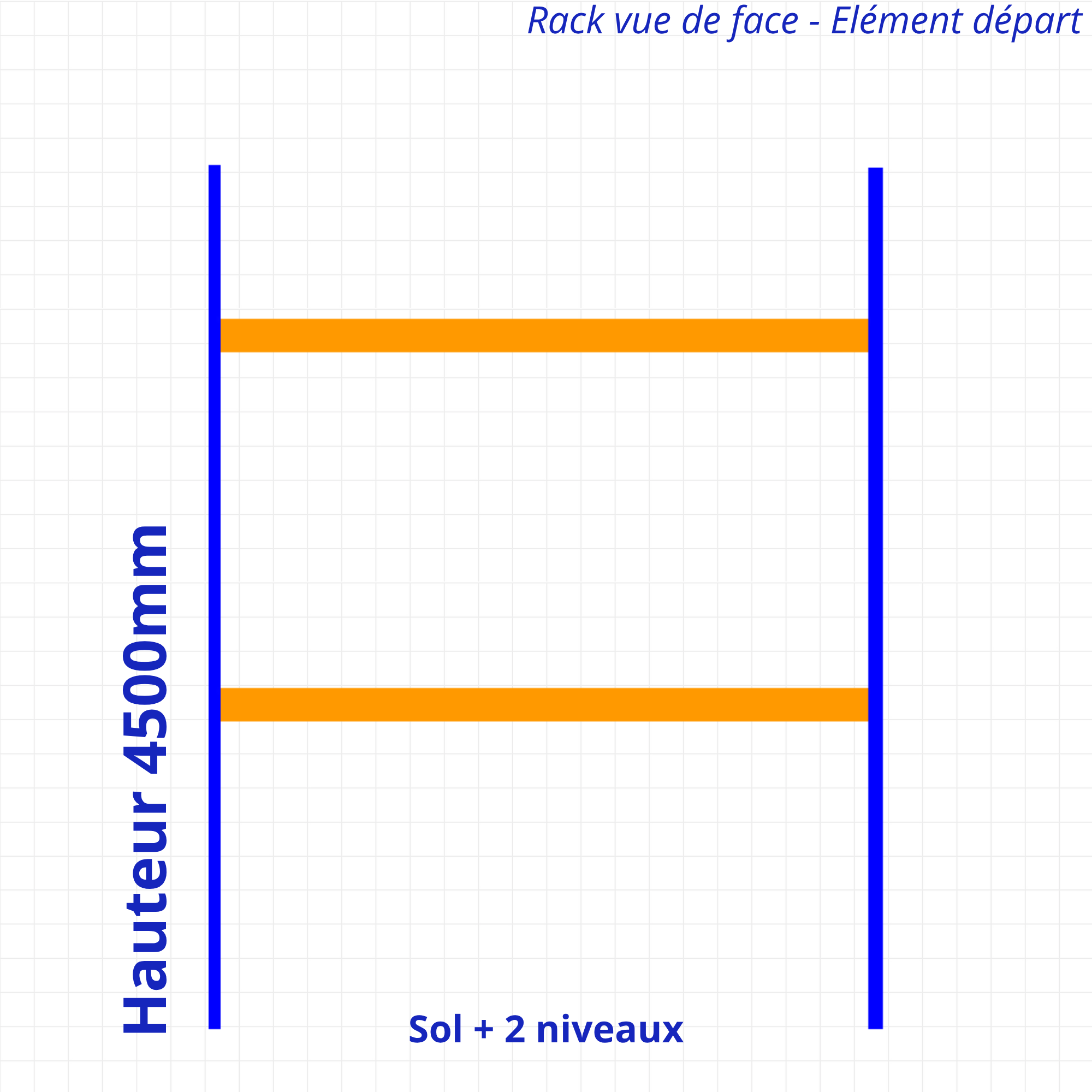 Rack à palettes d’occasion – Hauteur 4500mm