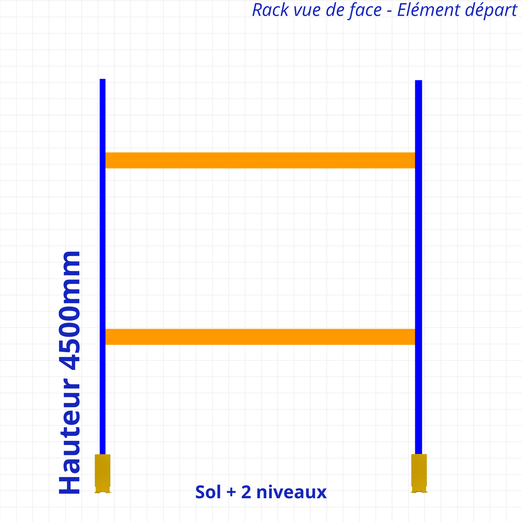 Rack à palettes d’occasion – Hauteur 4500mm