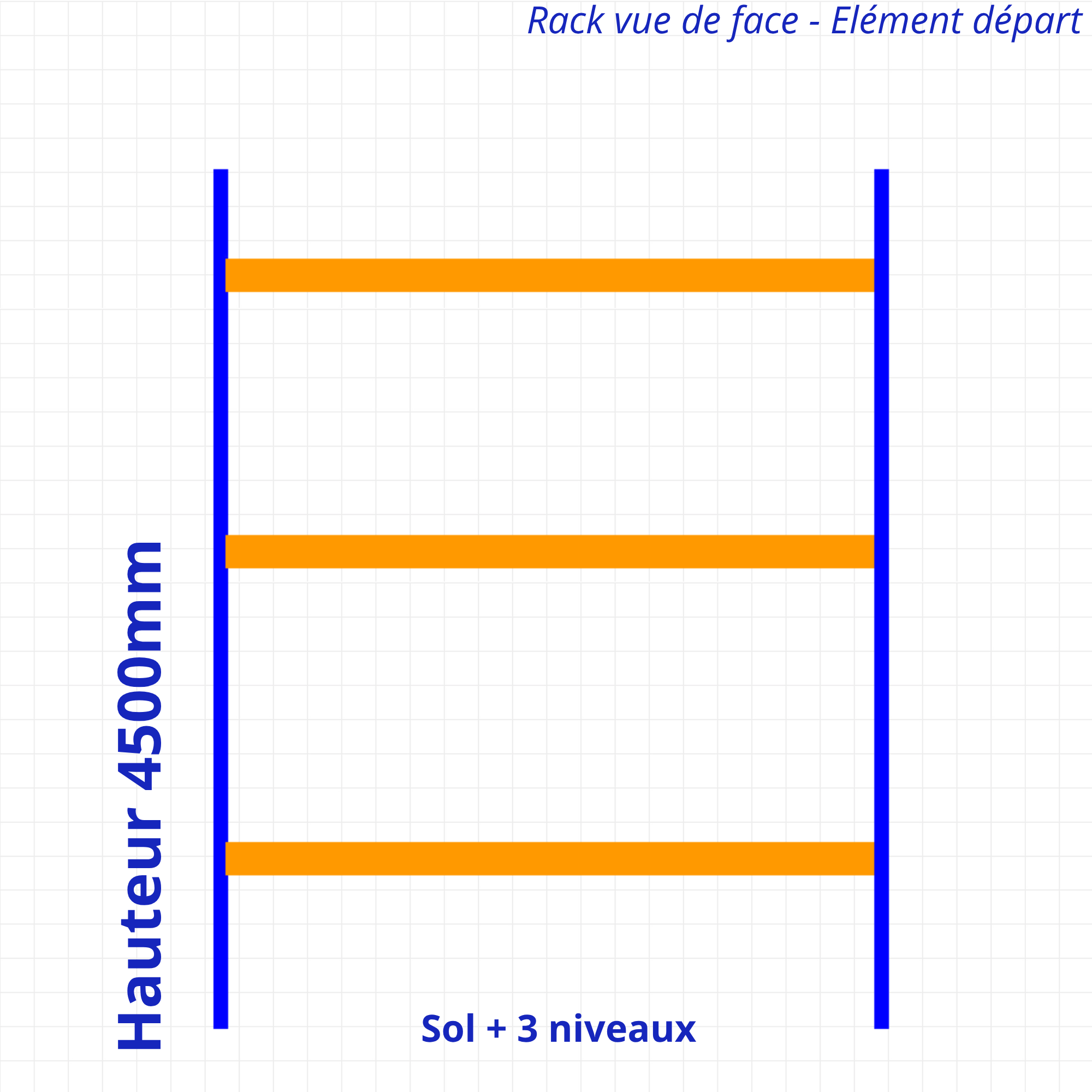 Rack à palettes d’occasion – Hauteur 4500mm