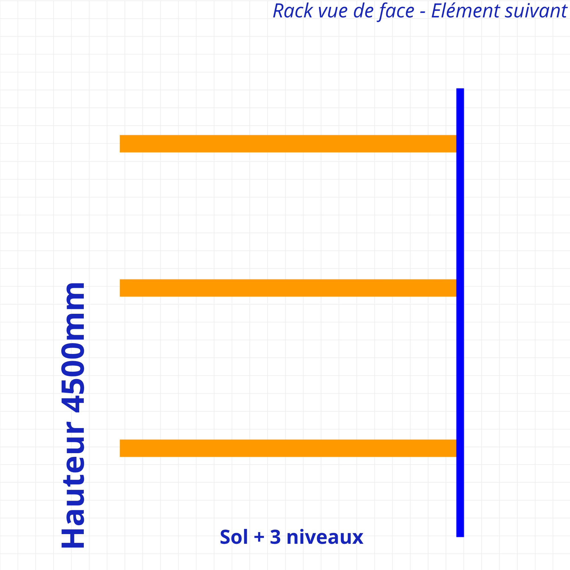 Rack à palettes d’occasion – Hauteur 4500mm