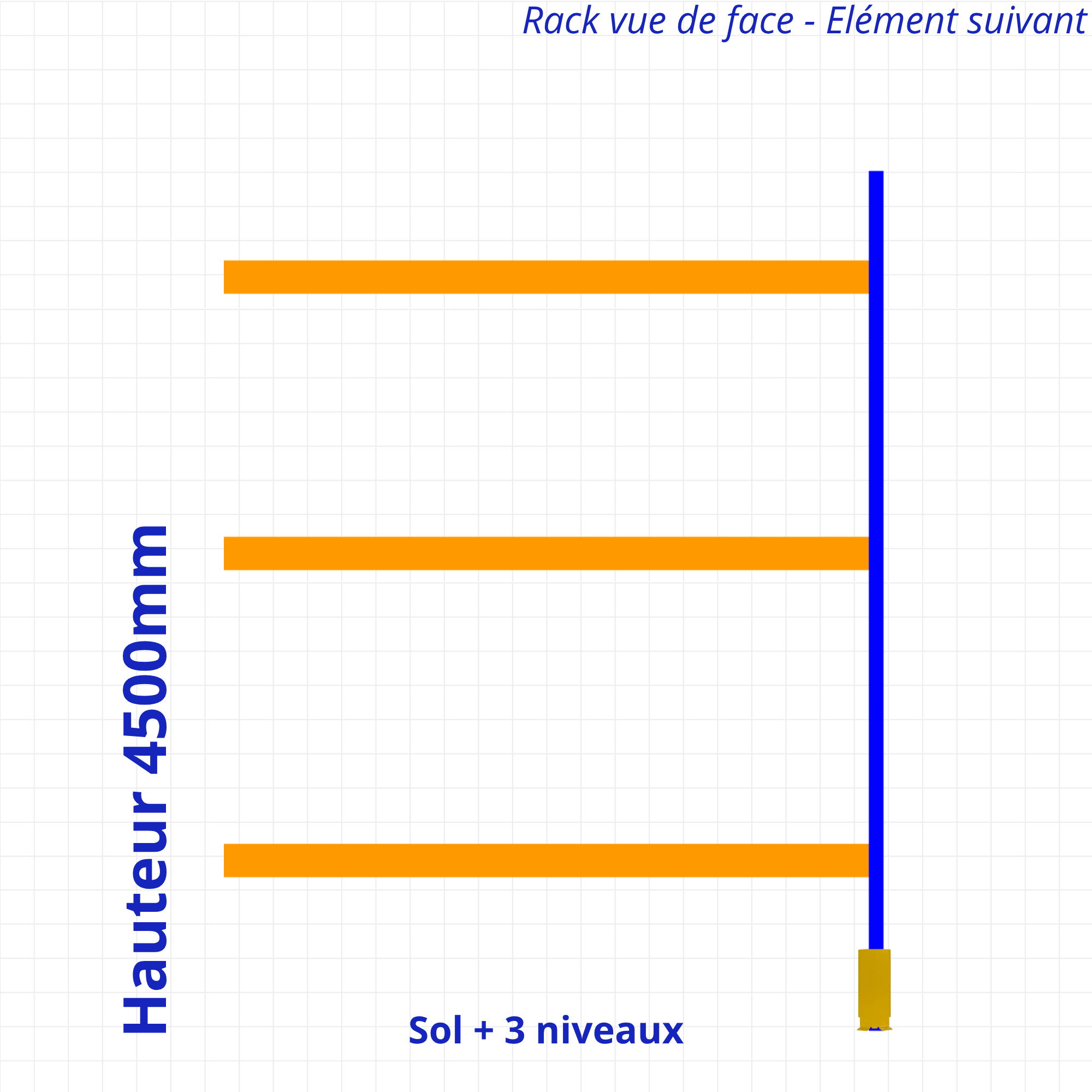Rack à palettes d’occasion – Hauteur 4500mm