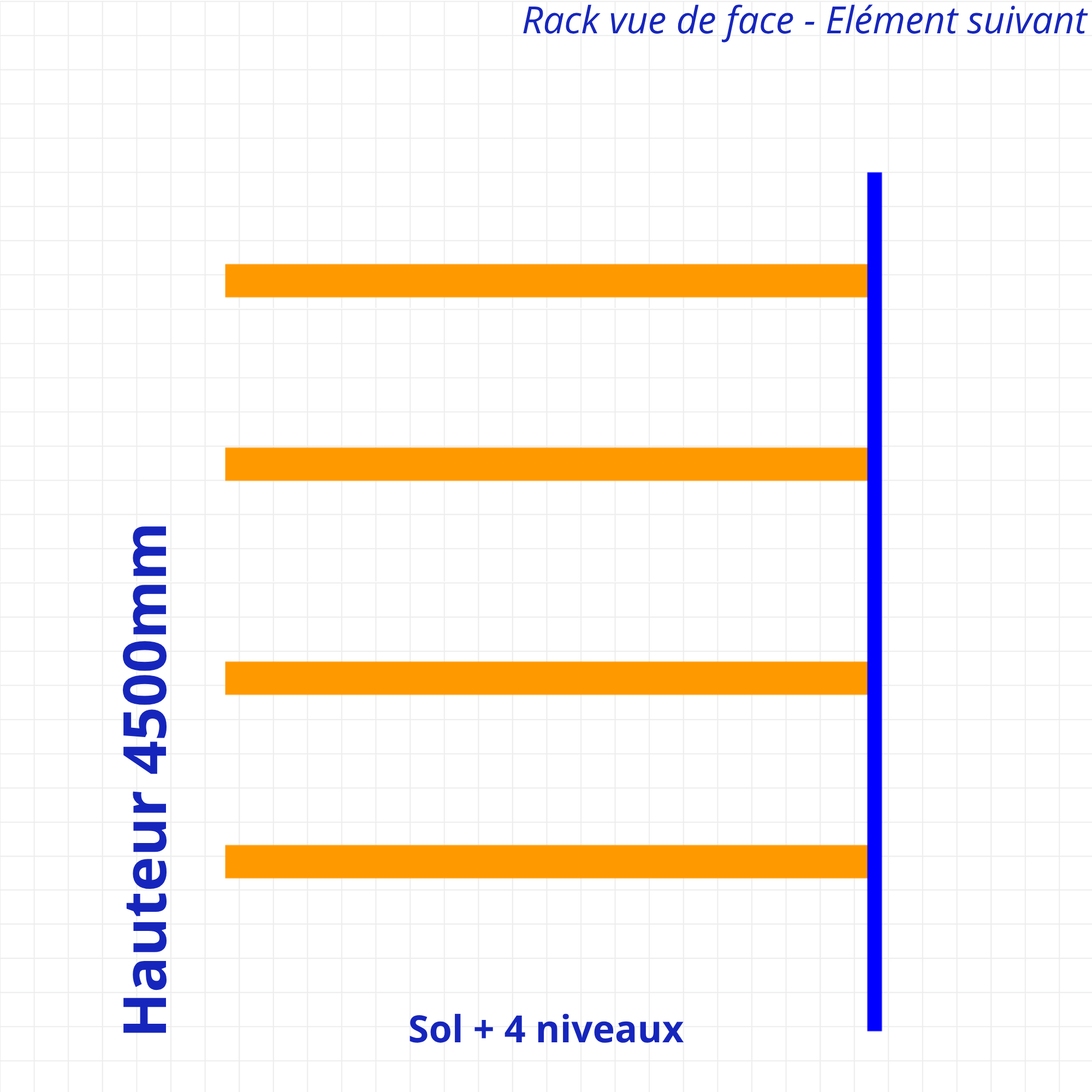 Rack à palettes d’occasion – Hauteur 4500mm