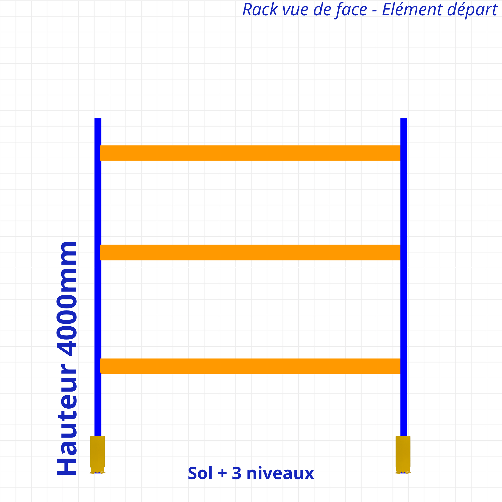 Rack à palettes d’occasion – Hauteur 4000mm