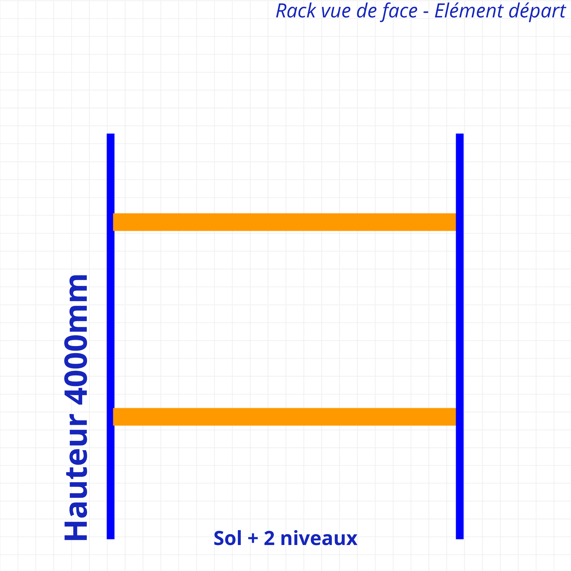 Rack à palettes d’occasion – Hauteur 4000mm