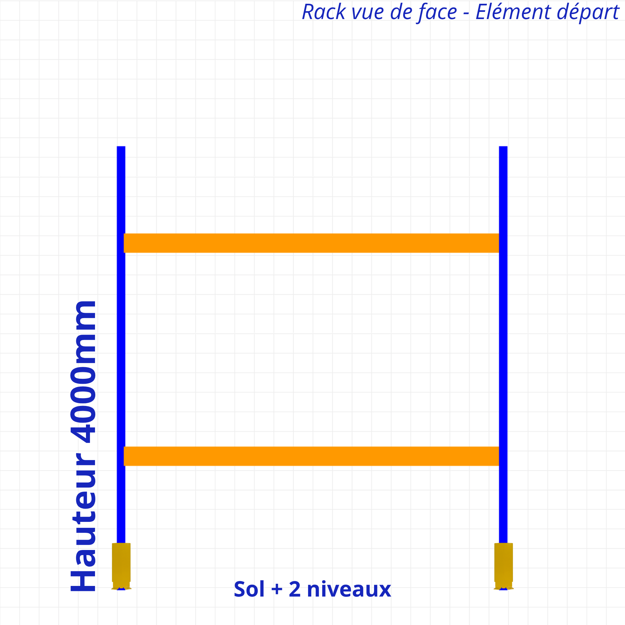 Rack à palettes d’occasion – Hauteur 4000mm