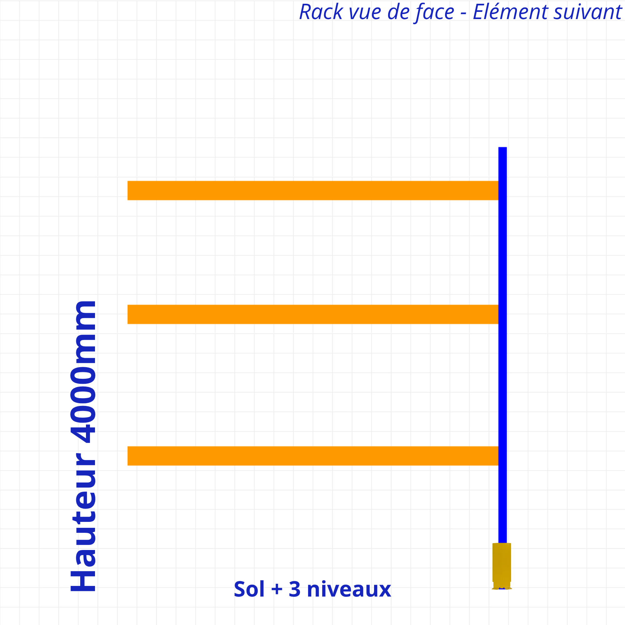 Rack à palettes d’occasion – Hauteur 4000mm