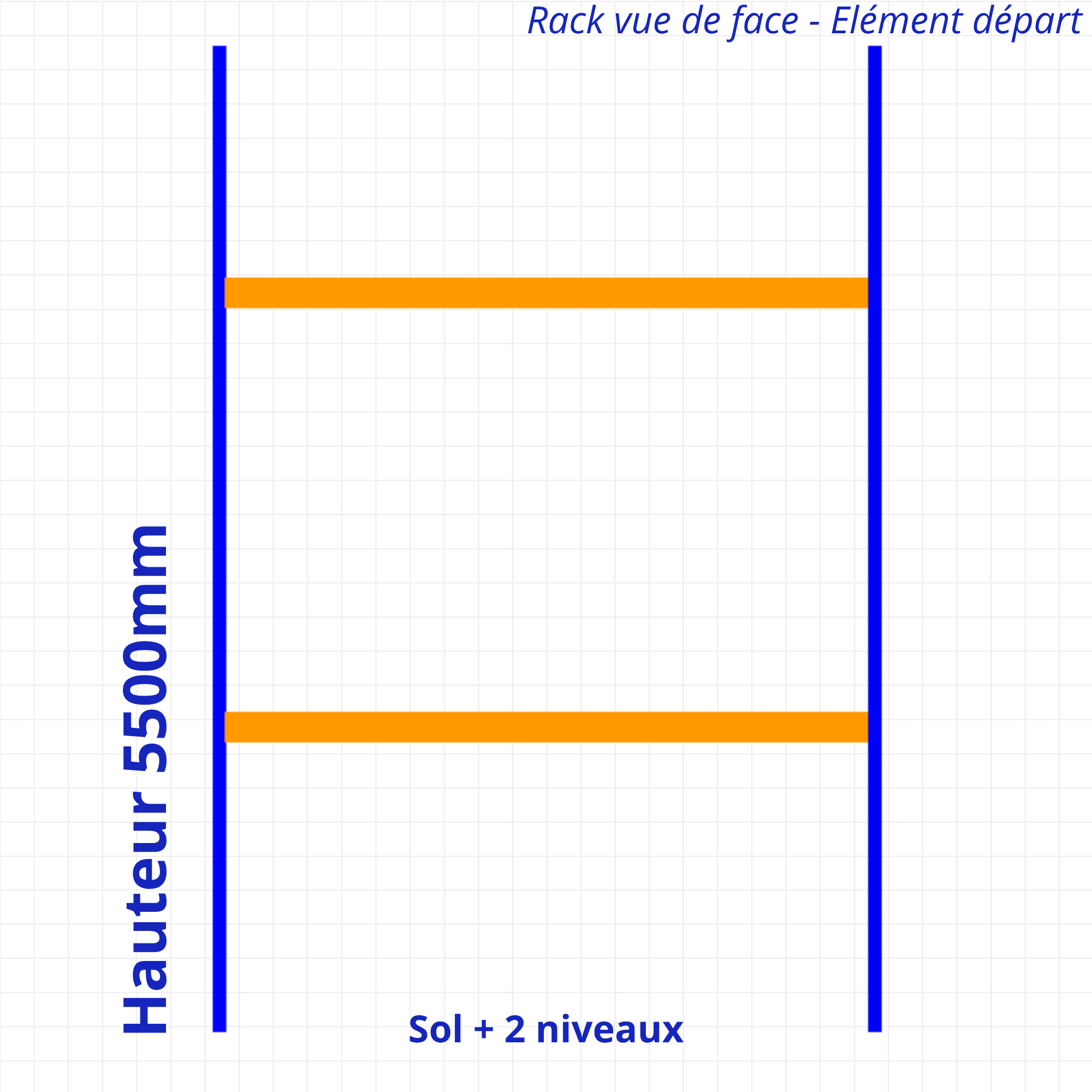 Rack à palettes d’occasion – Hauteur 5500mm