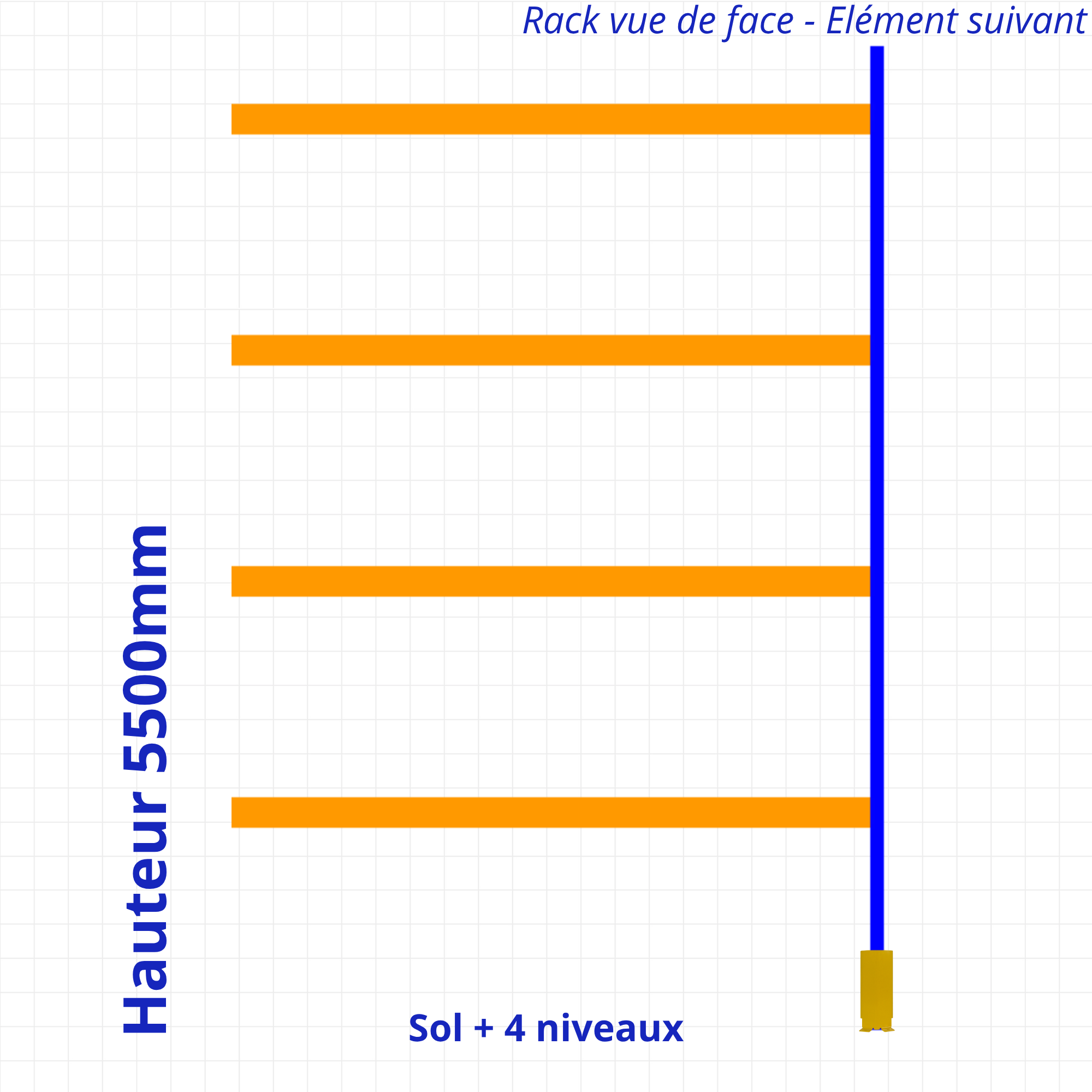 Rack à palettes d’occasion – Hauteur 5500mm