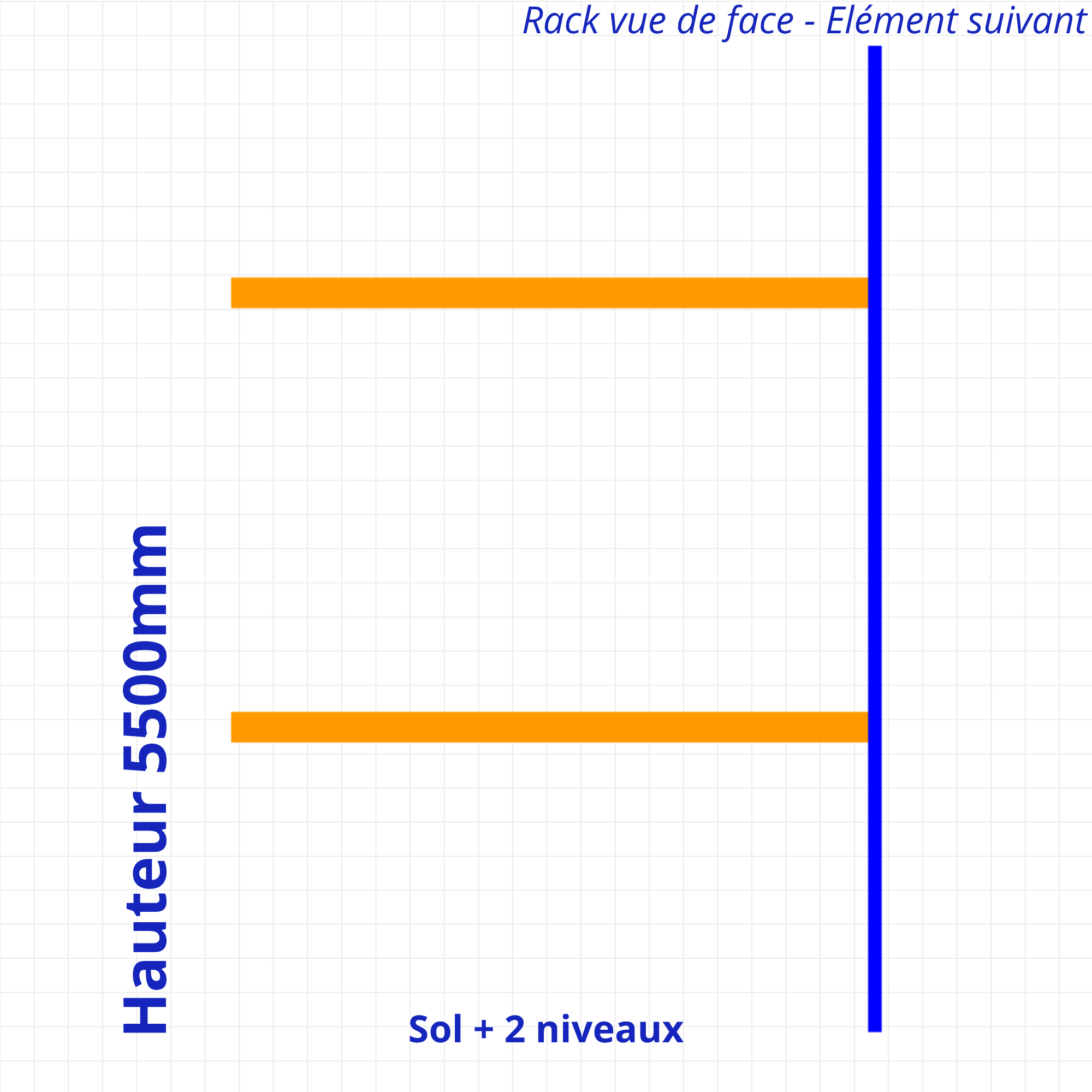 Rack à palettes d’occasion – Hauteur 5500mm