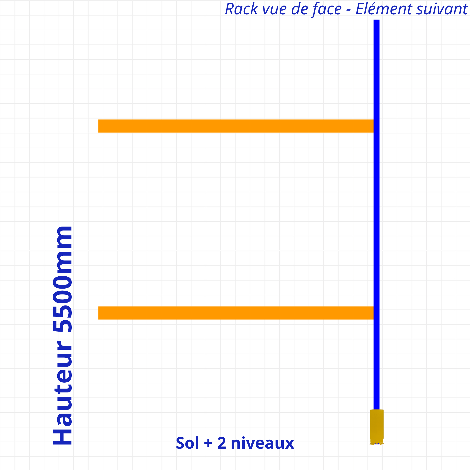 Rack à palettes d’occasion – Hauteur 5500mm