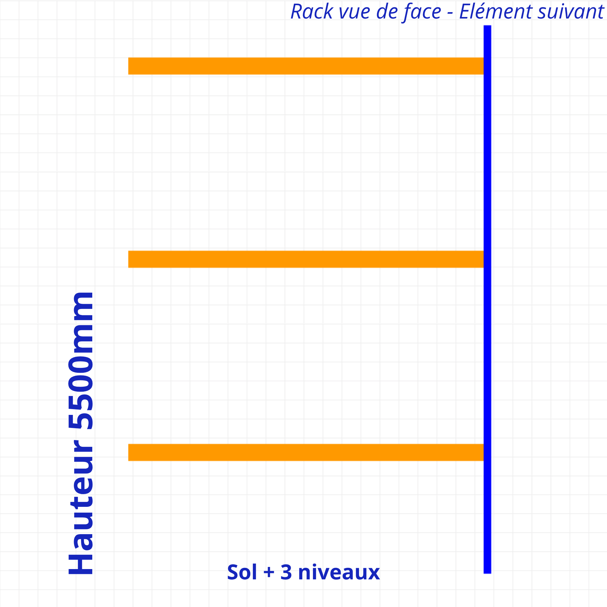 Rack à palettes d’occasion – Hauteur 5500mm