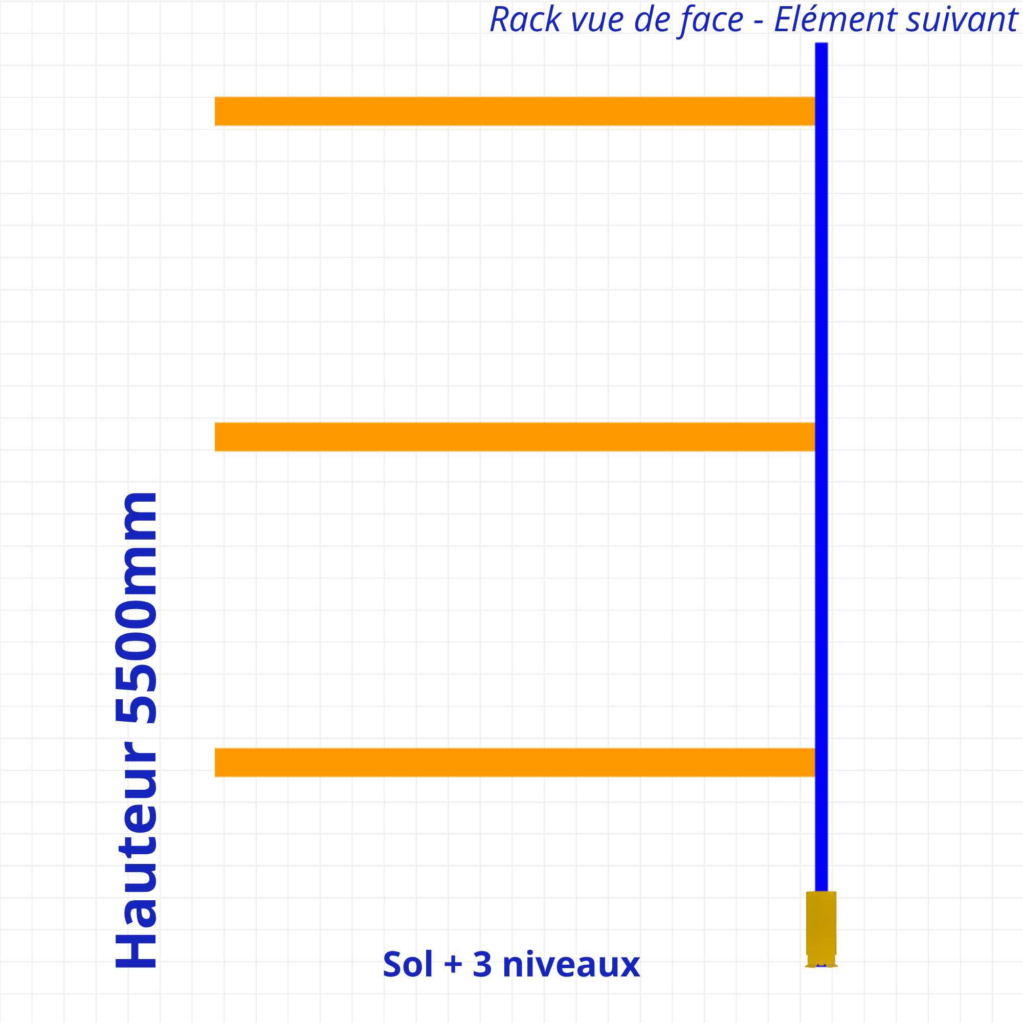 Rack à palettes d’occasion – Hauteur 5500mm