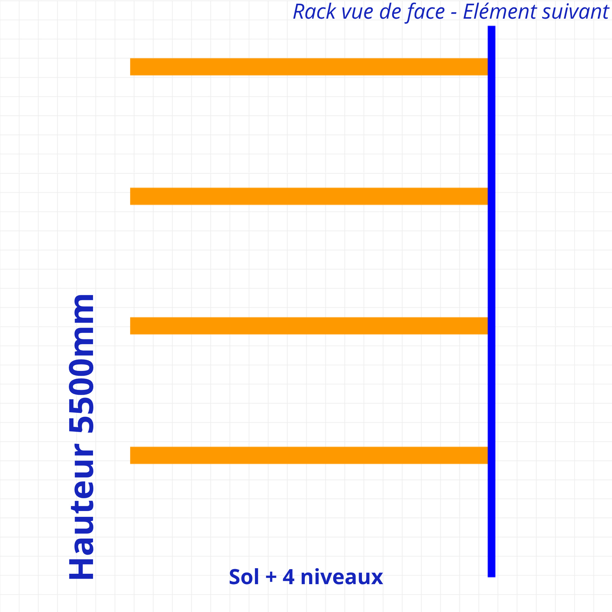 Rack à palettes d’occasion – Hauteur 5500mm