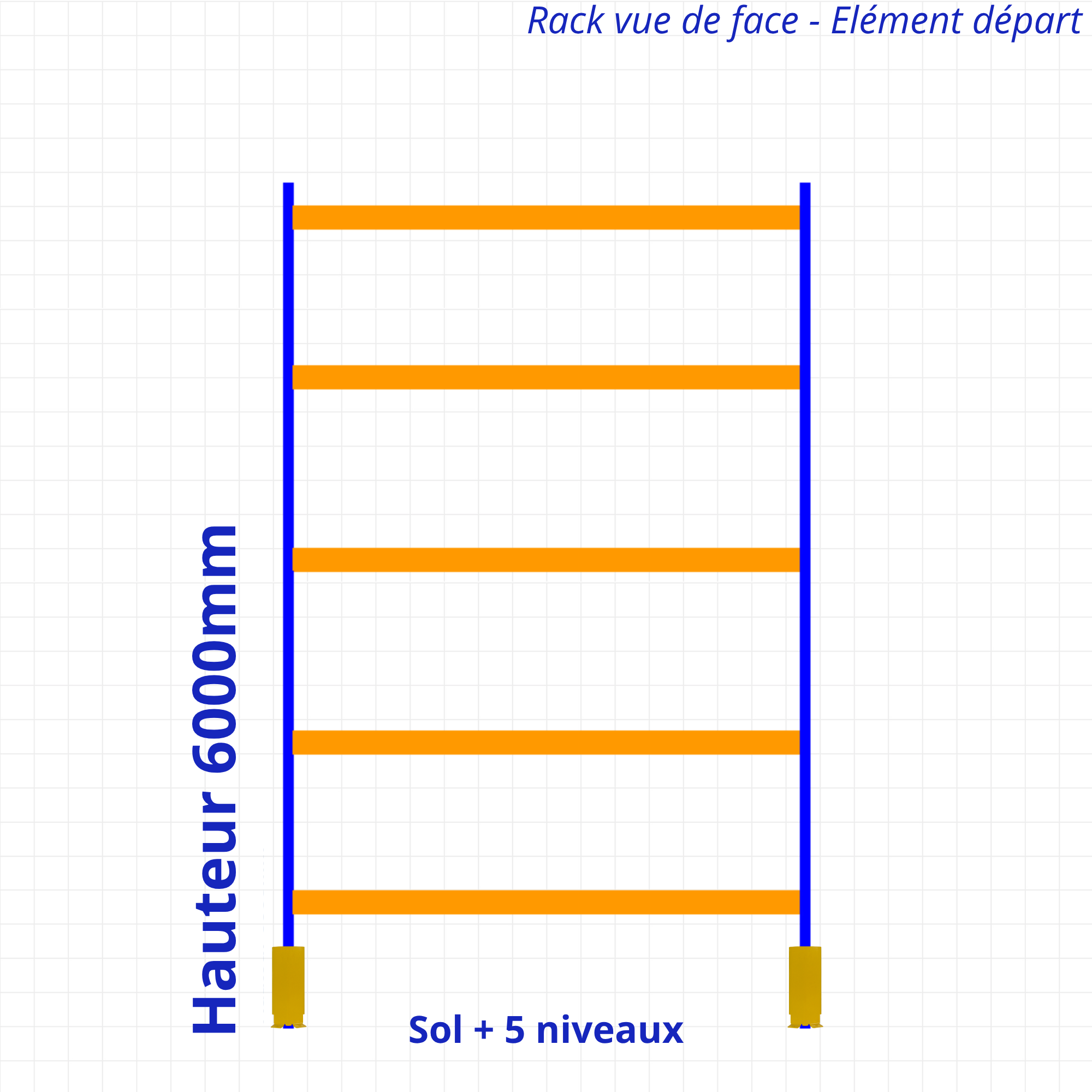 Rack à palettes d’occasion – Hauteur 6000mm