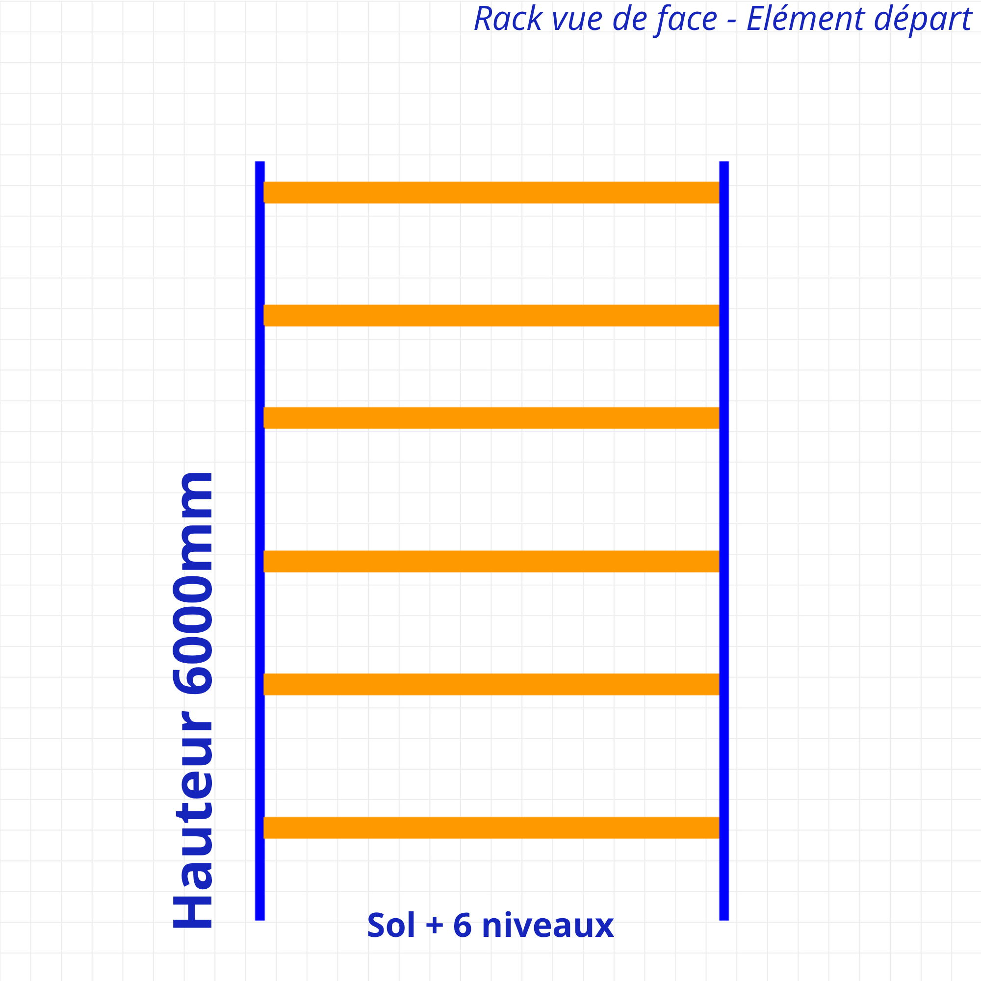 Rack à palettes d’occasion – Hauteur 6000mm