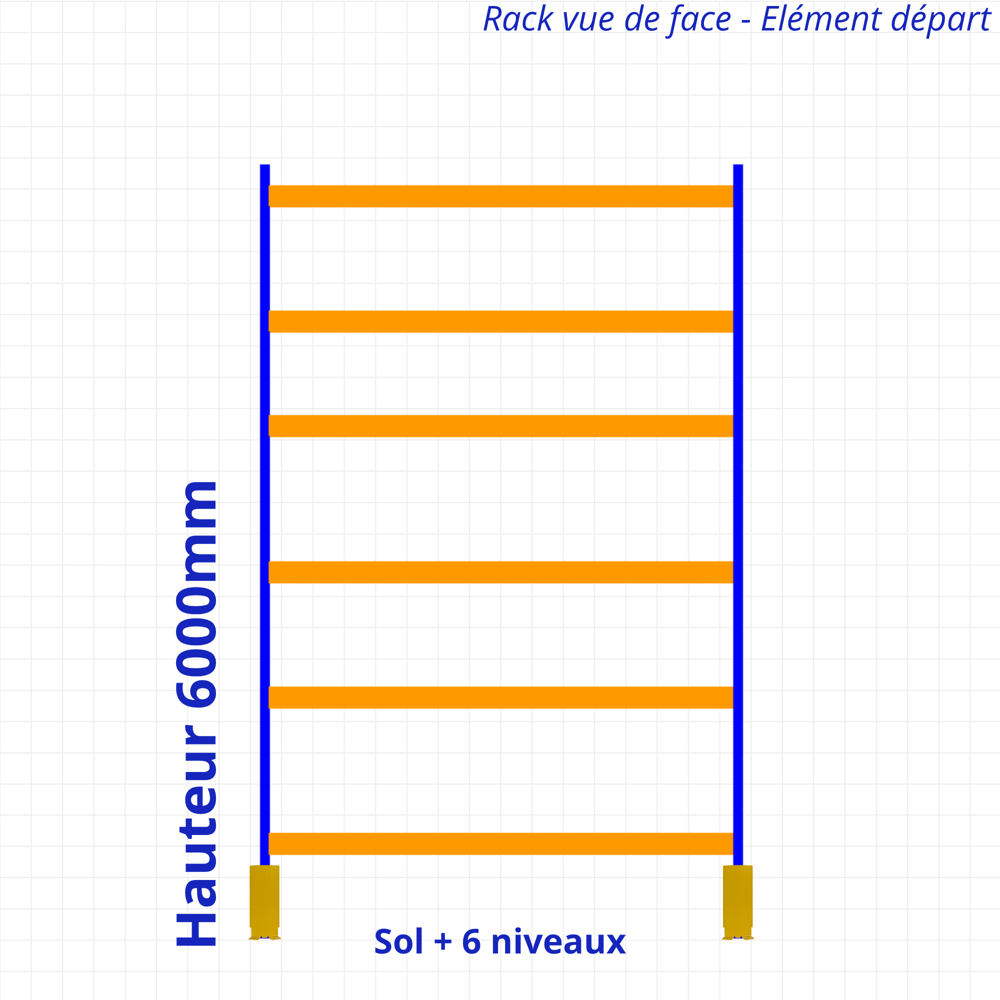 Rack à palettes d’occasion – Hauteur 6000mm