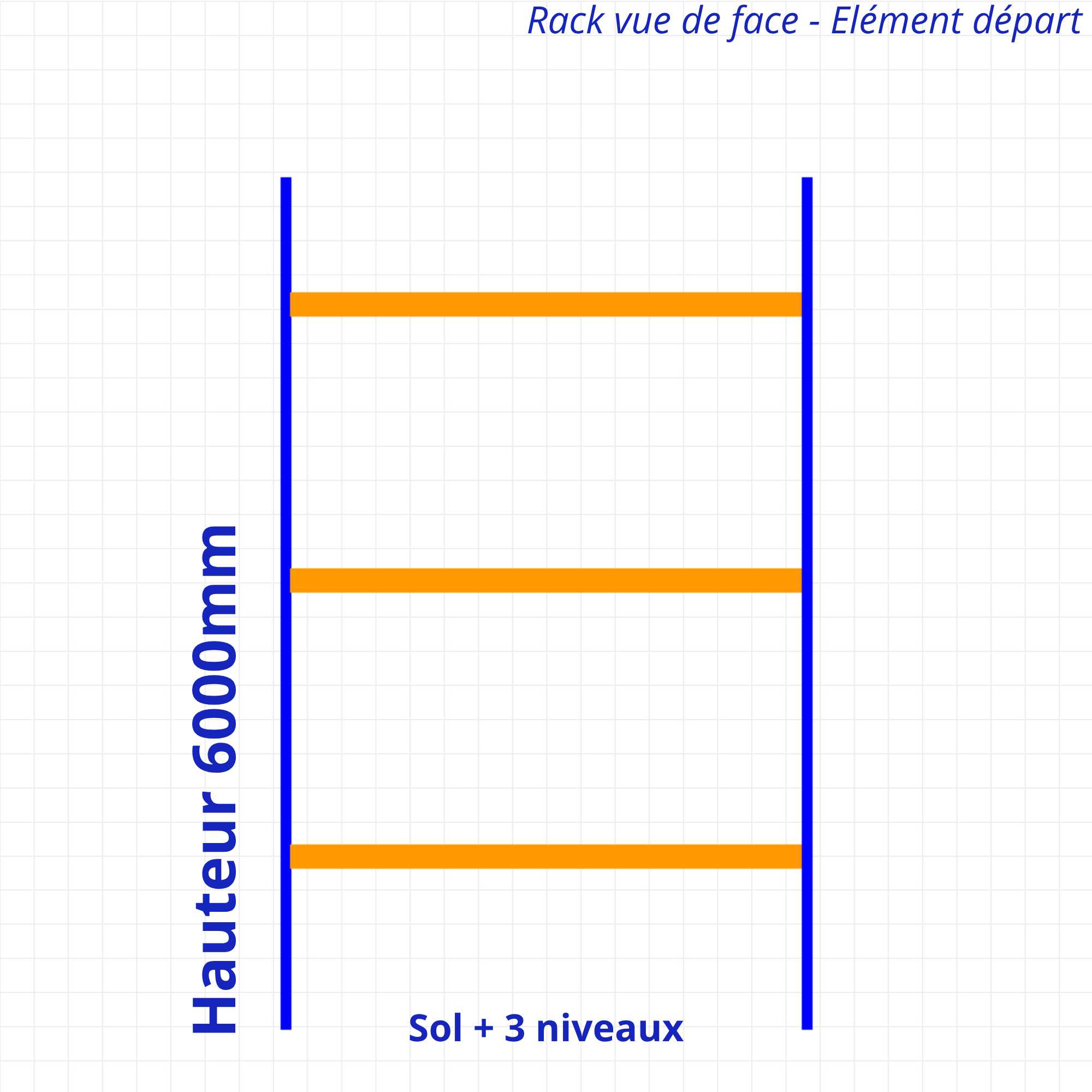Rack à palettes d’occasion – Hauteur 6000mm