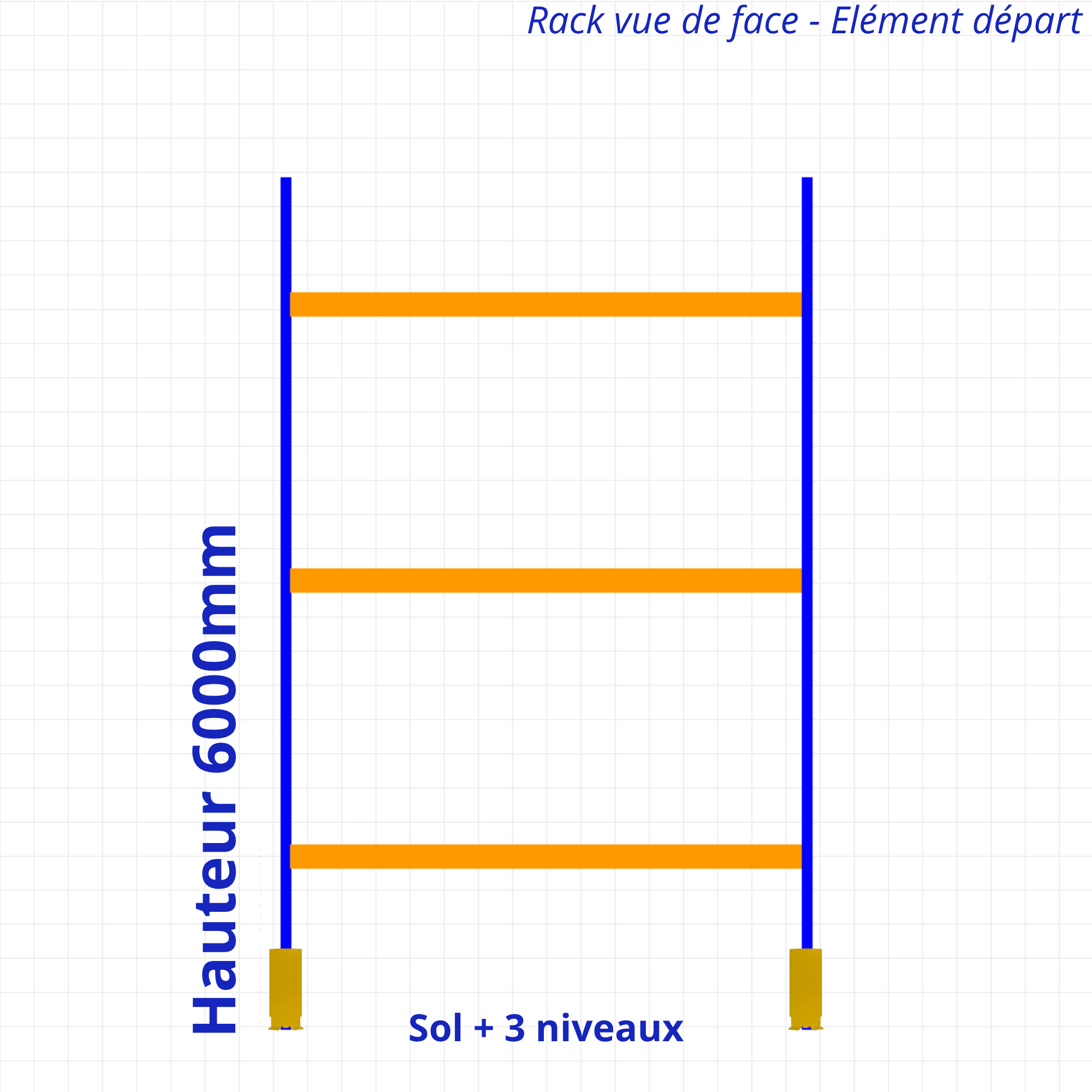 Rack à palettes d’occasion – Hauteur 6000mm