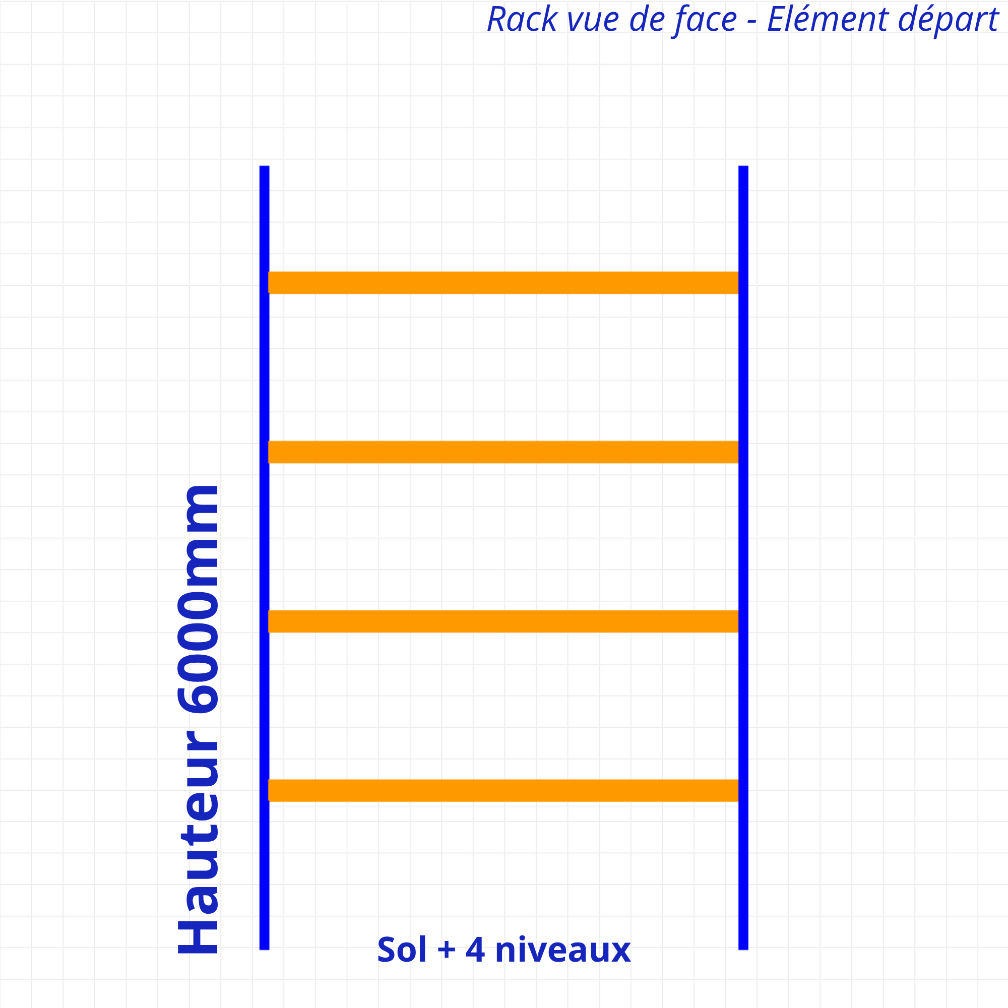 Rack à palettes d’occasion – Hauteur 6000mm