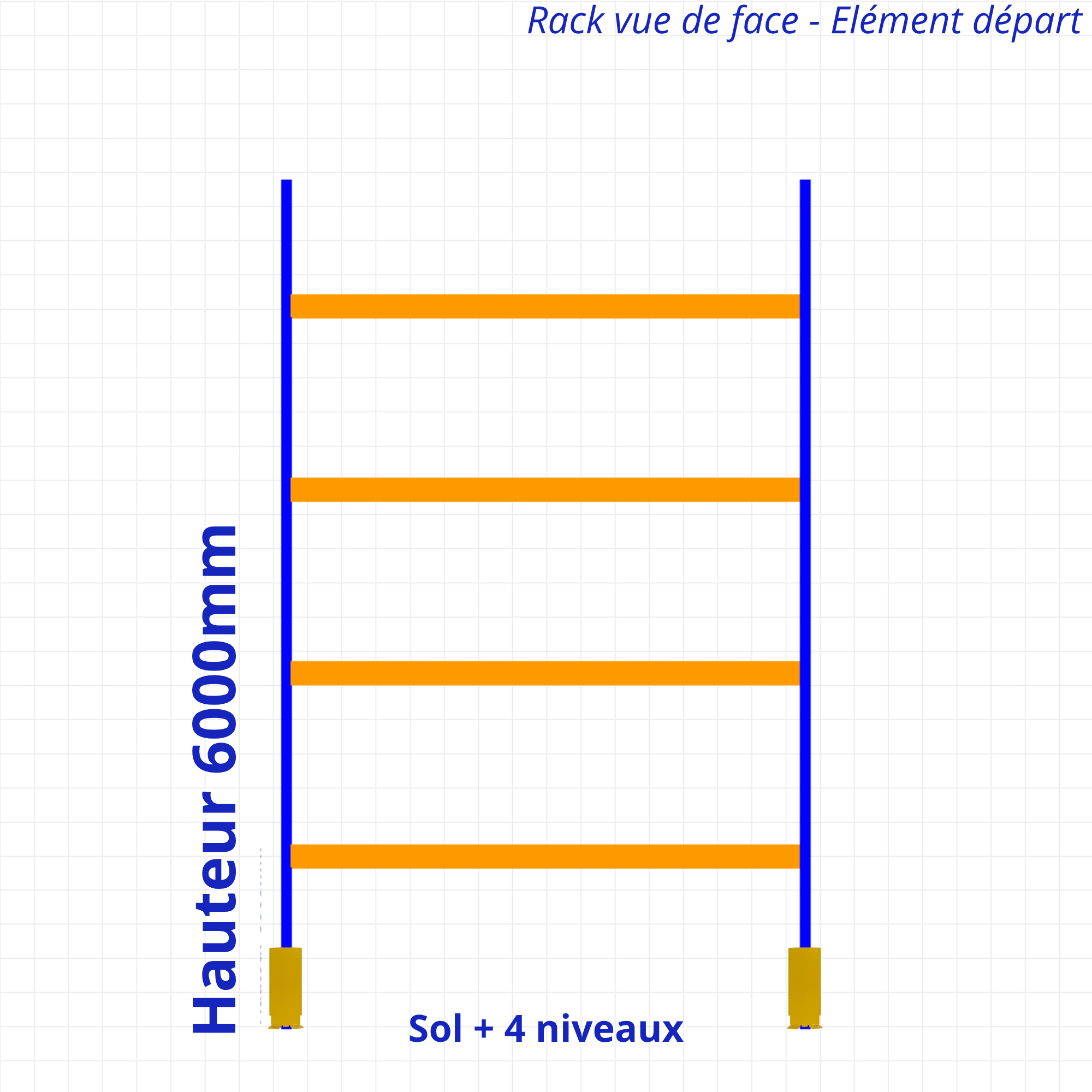 Rack à palettes d’occasion – Hauteur 6000mm