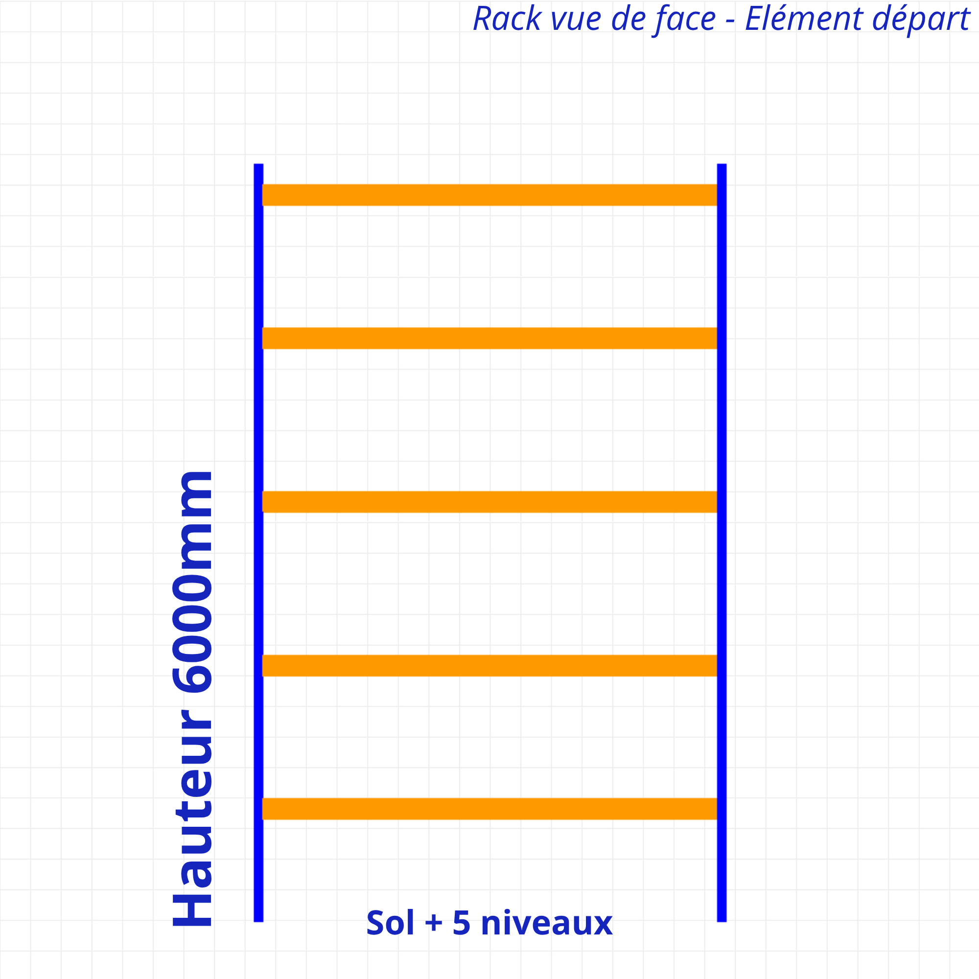 Rack à palettes d’occasion – Hauteur 6000mm