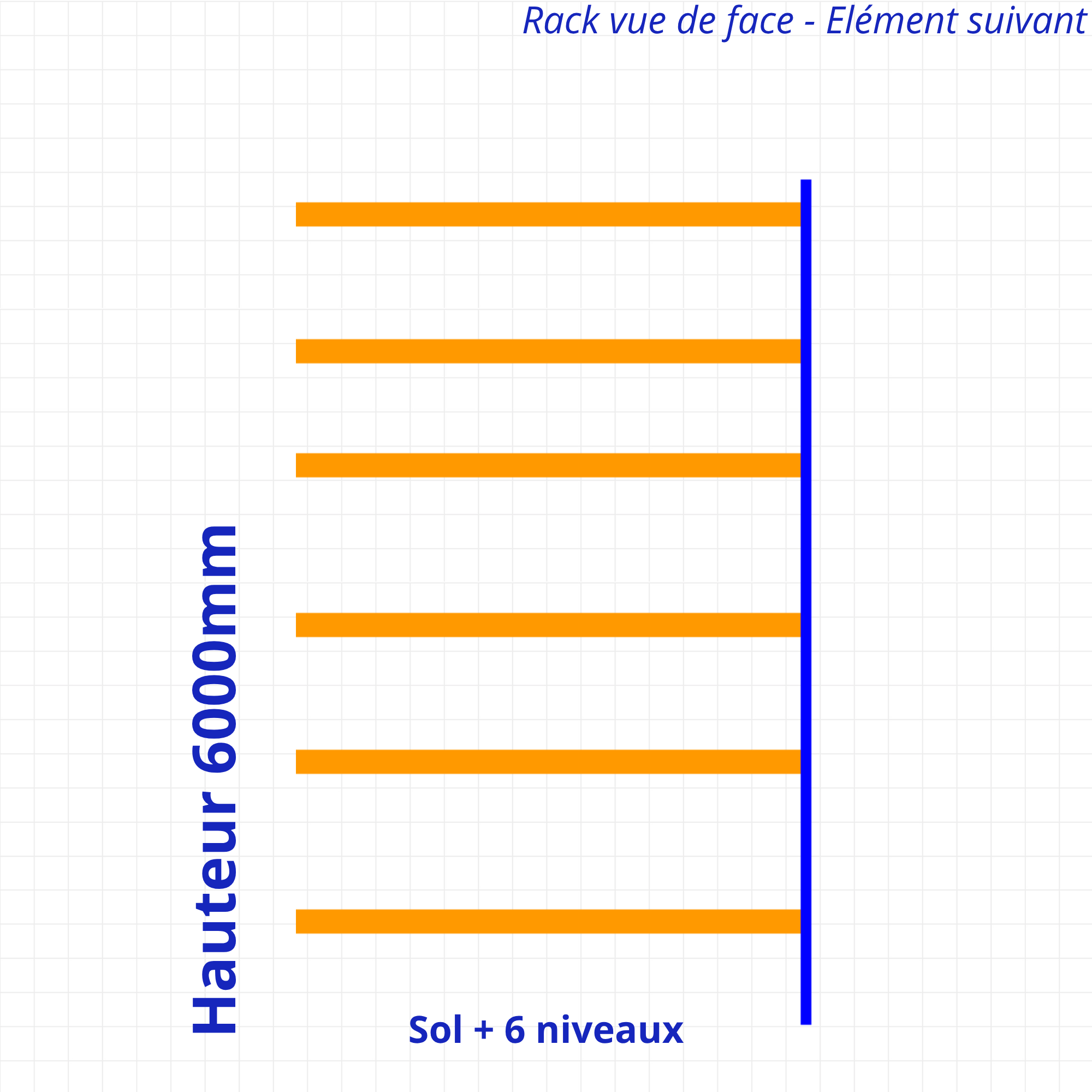Rack à palettes d’occasion – Hauteur 6000mm
