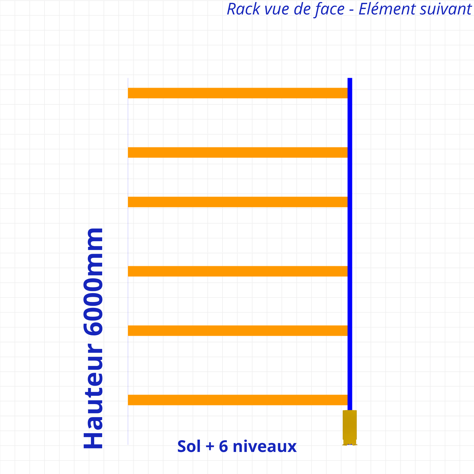 Rack à palettes d’occasion – Hauteur 6000mm