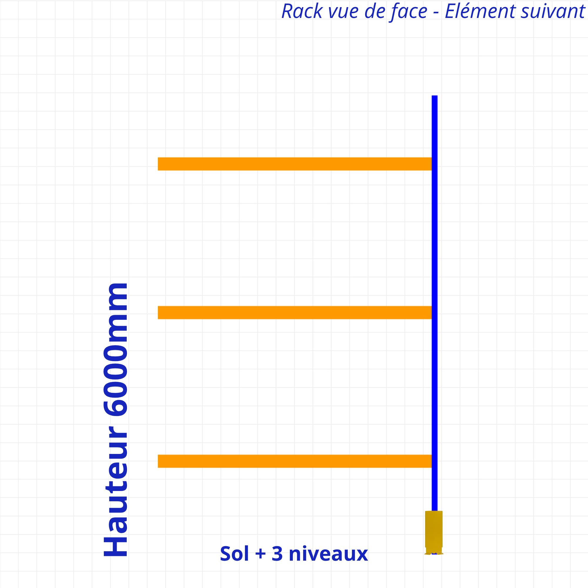 Rack à palettes d’occasion – Hauteur 6000mm