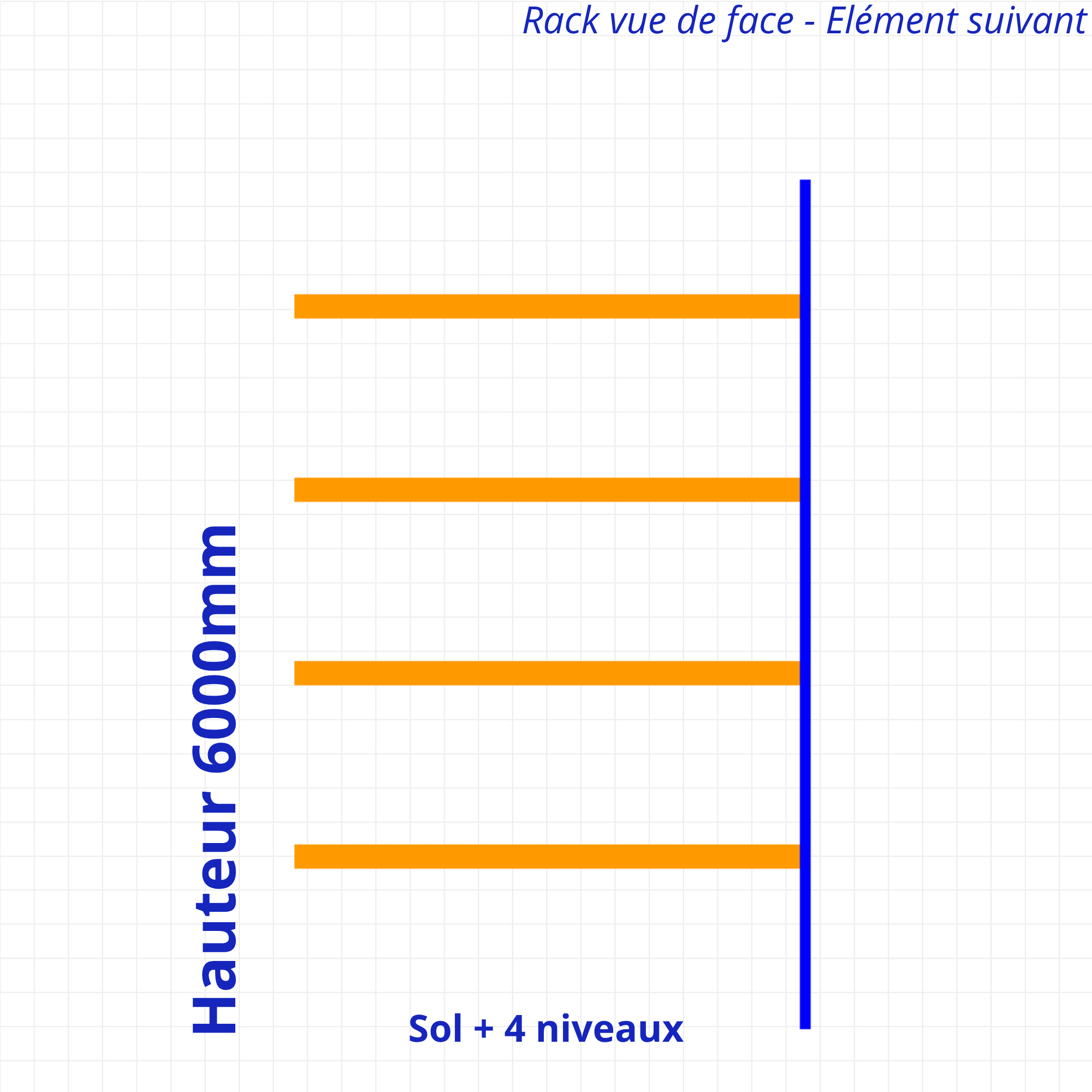 Rack à palettes d’occasion – Hauteur 6000mm