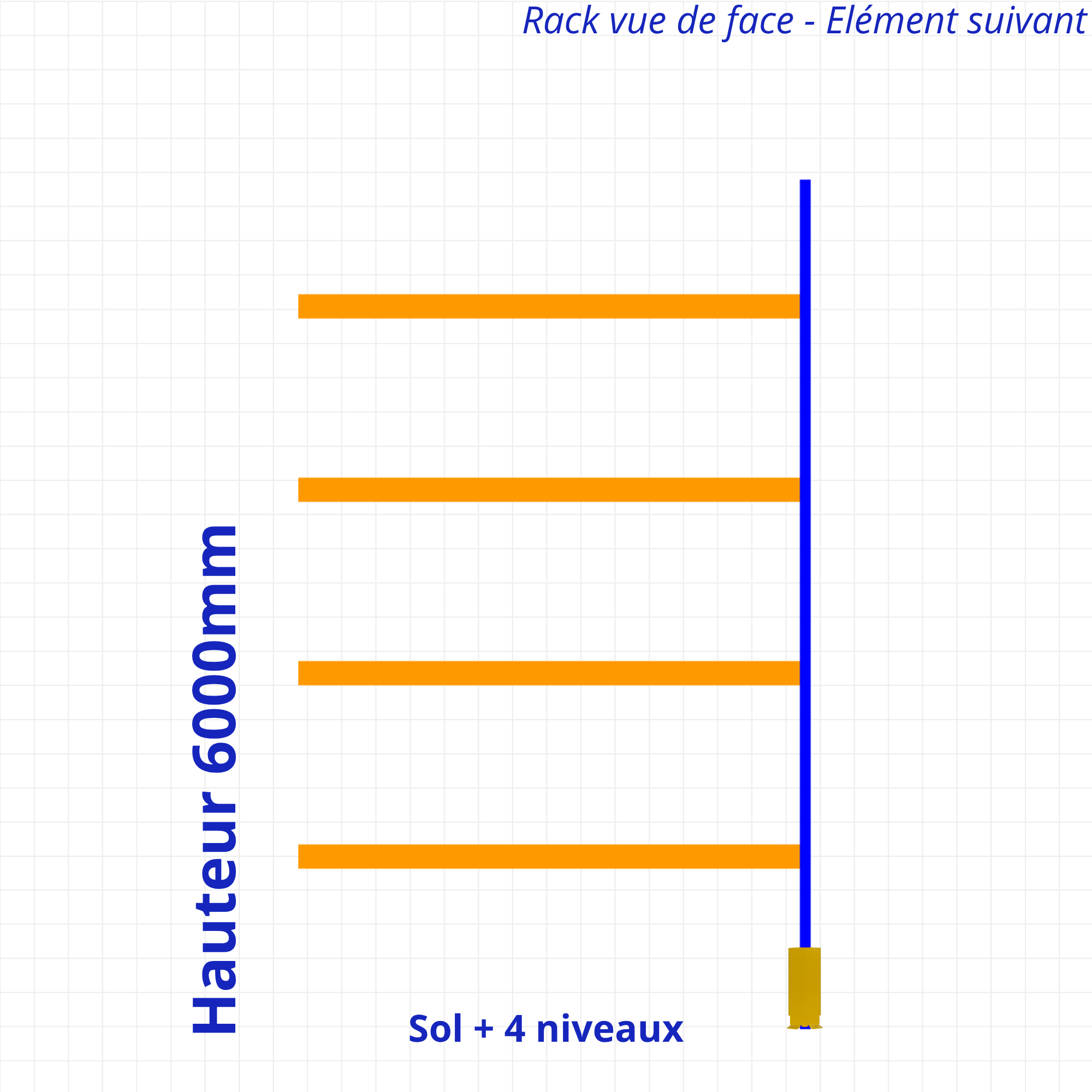 Rack à palettes d’occasion – Hauteur 6000mm