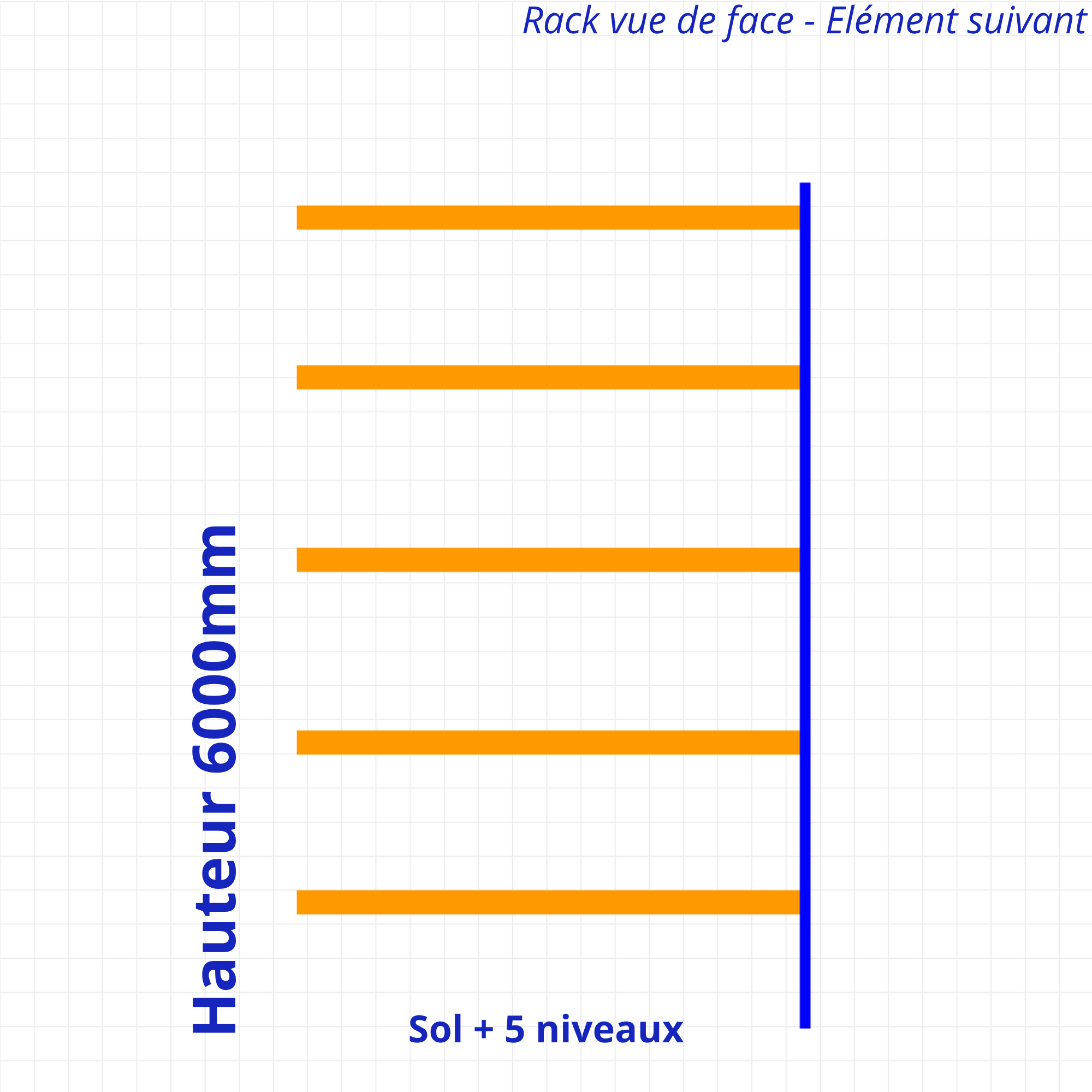 Rack à palettes d’occasion – Hauteur 6000mm