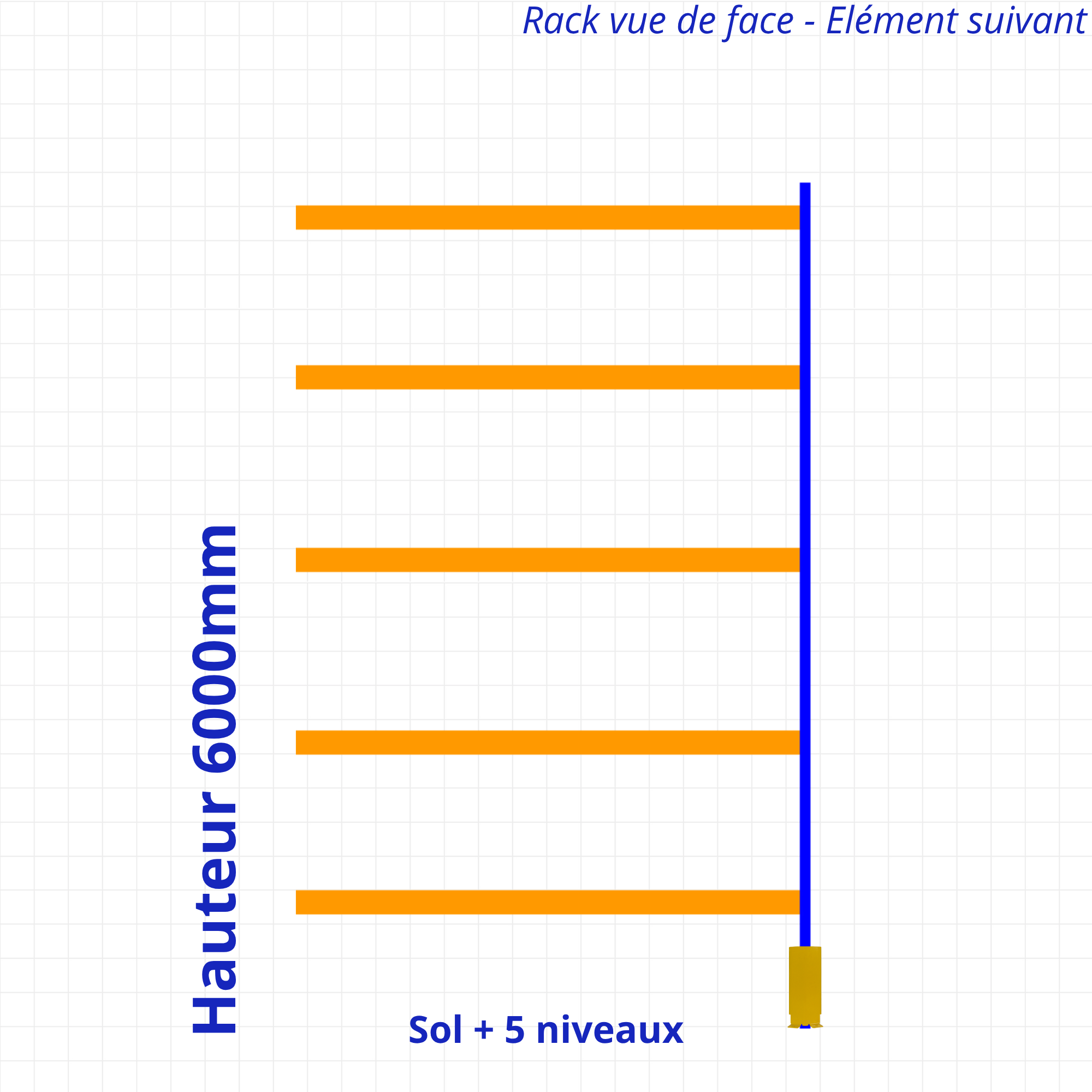 Rack à palettes d’occasion – Hauteur 6000mm