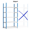 Rayonnage tubulaire ERIUS | 5 niveaux de 180 Kg/niveau