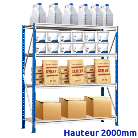 Rayonnage Mi-Lourd Peint Z60 H2000mm | 475 Kg