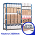 Rayonnage tubulaire Isorel bois ERIUS | H2600mm - 180 Kg/niveau