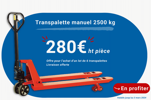 Transpalette manuel 280€ promo lot