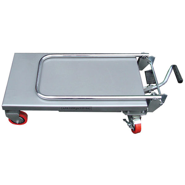 Table élévatrice manuelle aluminium 100 kg | SRBAL100